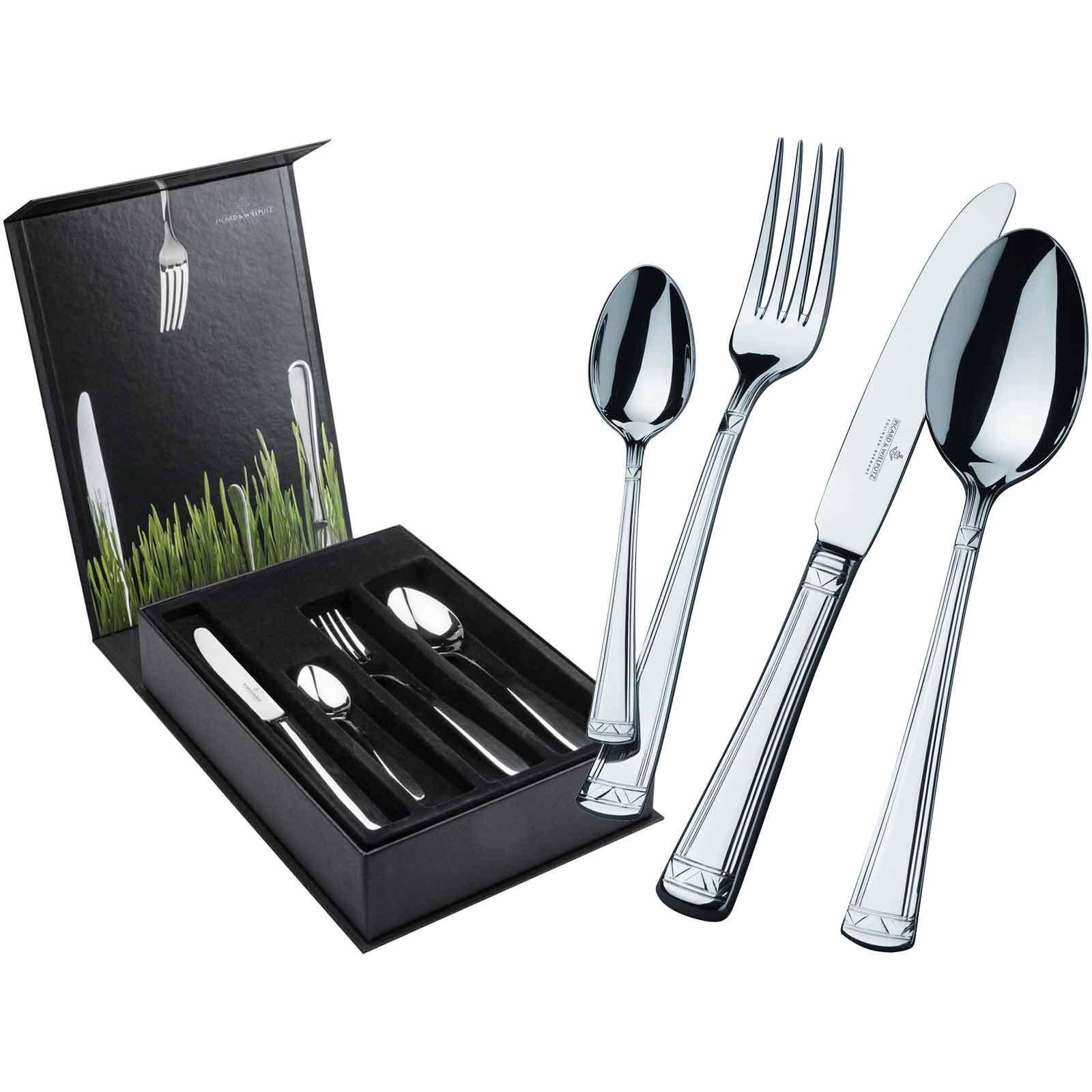 TAFELBESTECK INKL. BESTECKBOX Aradena silber 24er Set - Silberfarben, Metall - Picard & Wielpütz