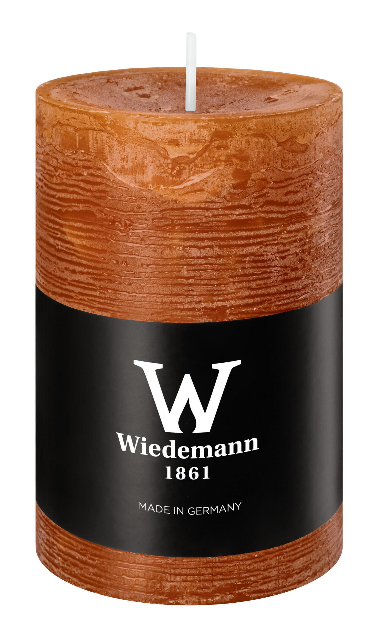 STUMPENKERZE Rustik Marble Style Dukat 90 x Ø 58 mm, 1 Stück - Terracotta, Paraffin (6/9cm) - Wiedemann Kerzen