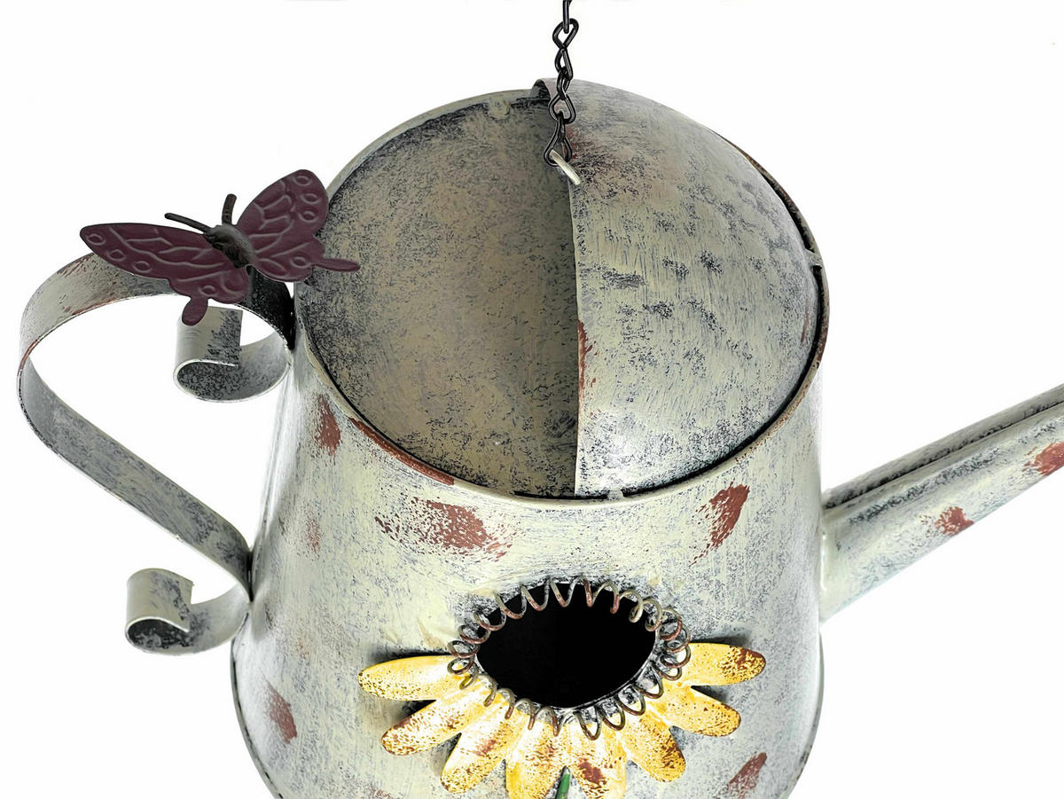 VOGELHAUS Gießkanne zum Aufhängen Metall 96255 - Grau, Metall (35/45/20cm) - DanDiBo