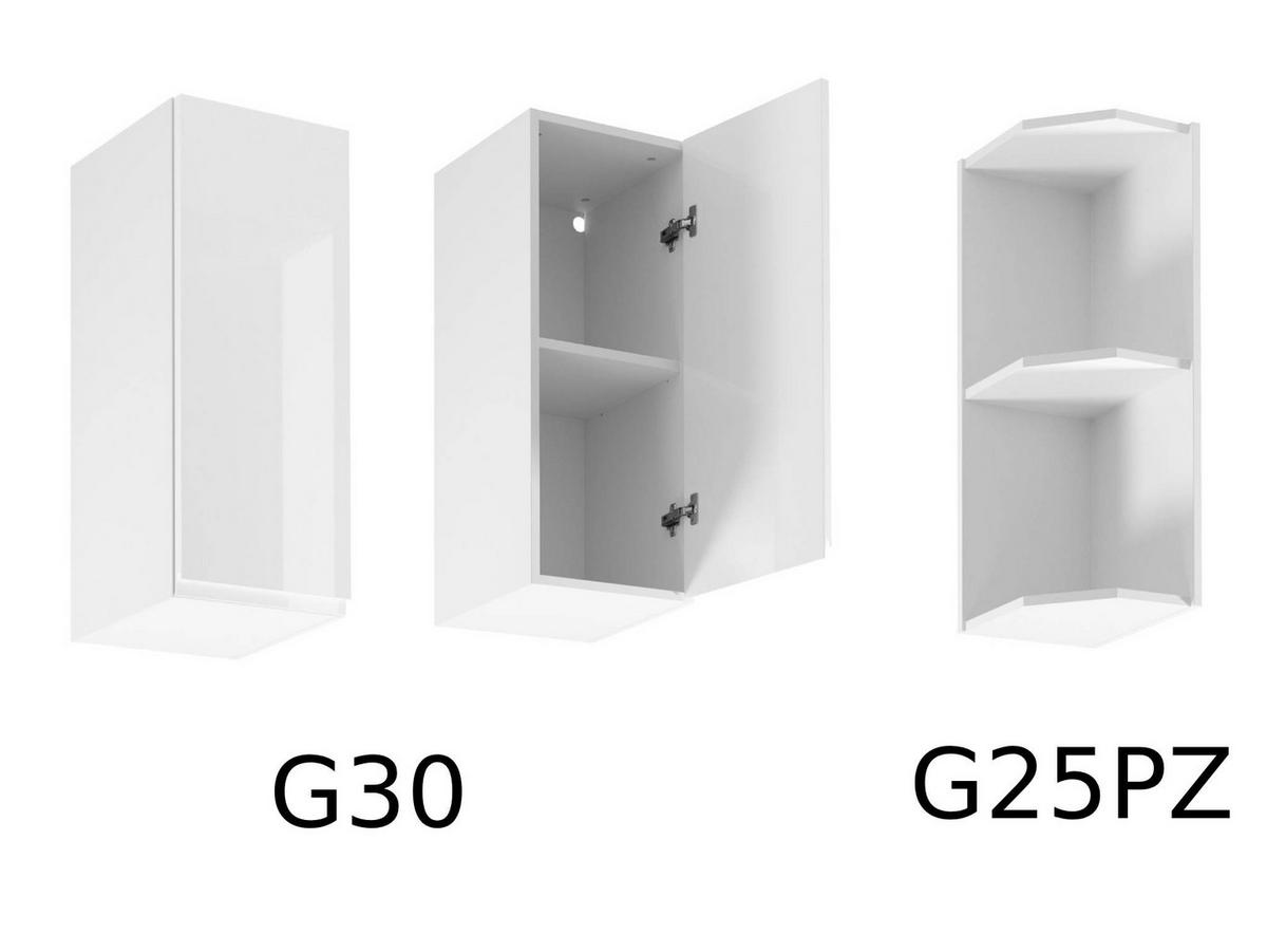 KÜCHENZEILE 460 cm - Aspen KA9-M460 - in Weiß/Hochglanz - Weiß Hochglanz, Holz (460/212/58cm)