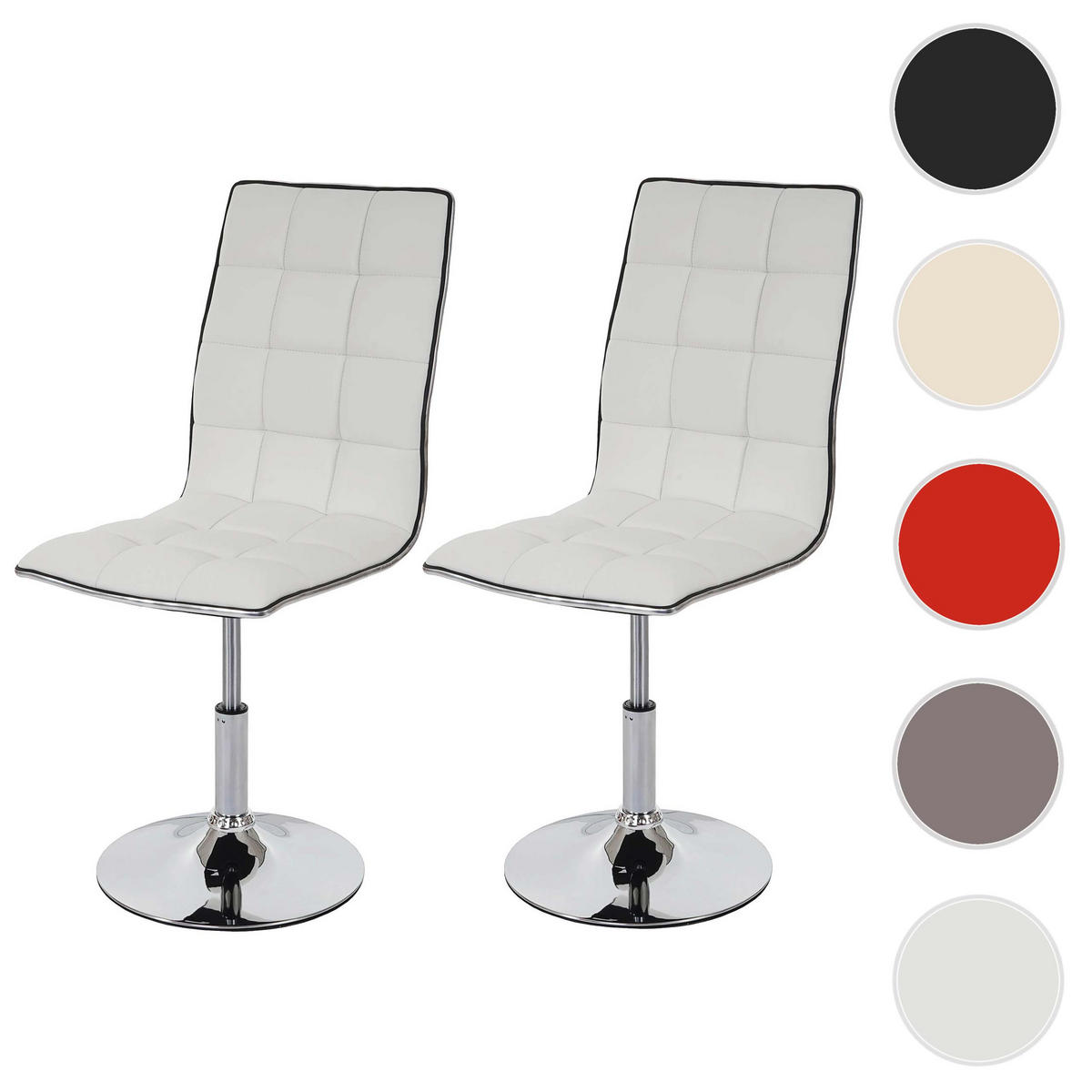 ESSZIMMERSTUHL Weiß 2er-Set - Weiß, Textil (43/103/54cm) - MCW