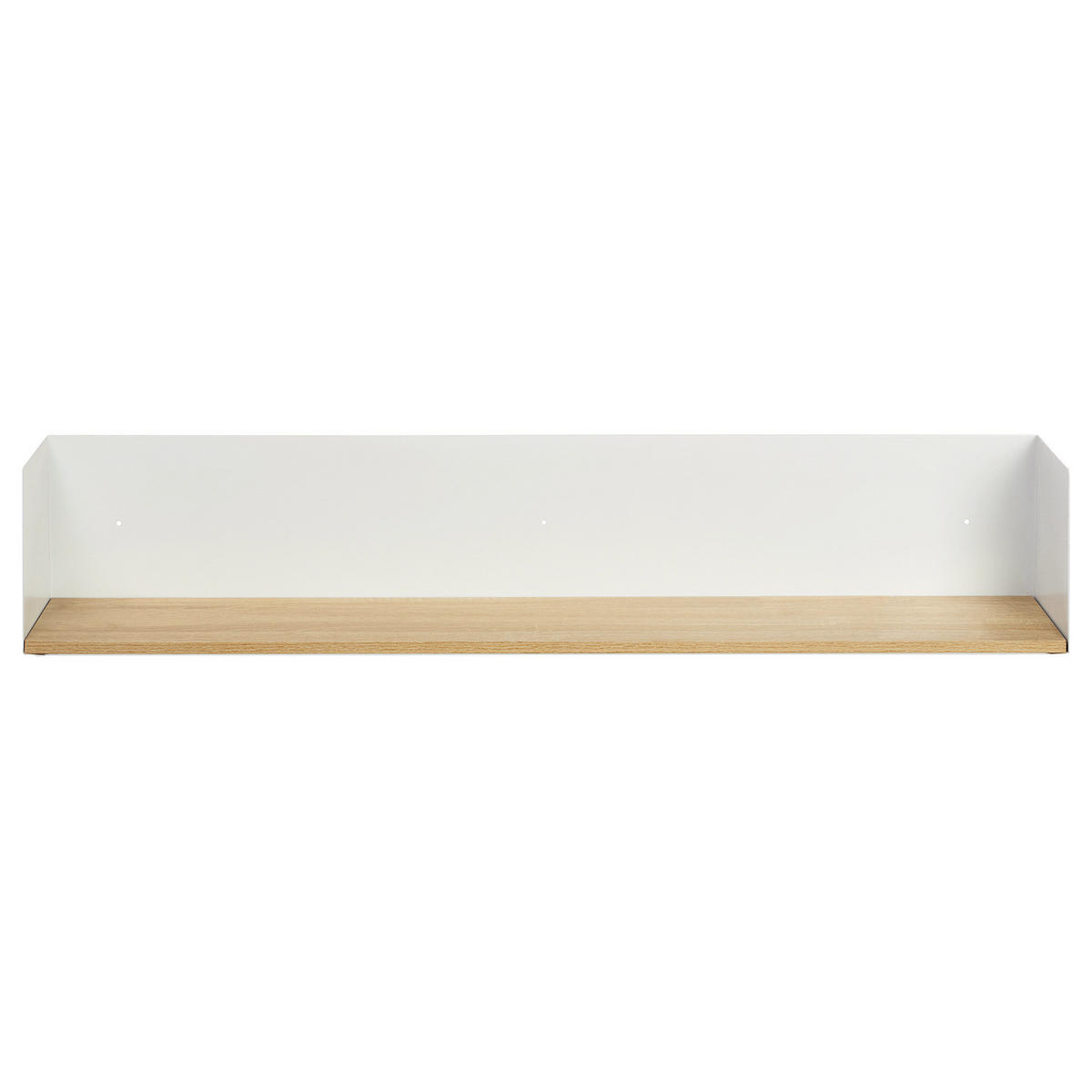WANDBOARD - Echtholzfurnier - Tanne / Eisen - Weiß, Holzwerkstoff/Metall (100/18/18cm) - home24