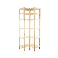 ECKREGAL WOODLAND 230x85x50cm Fachlast 120kg 6 Fachboden Kiefernholz Natur - Naturfarben, Holz (85/230/50cm) - PROREGAL