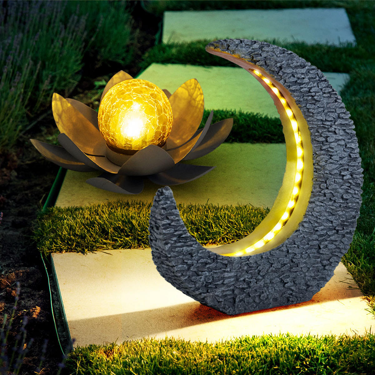LED AUSSENLEUCHTE Metall Grau 2er Set - Grau, Metall (28/9/31cm) - Globo Lighting
