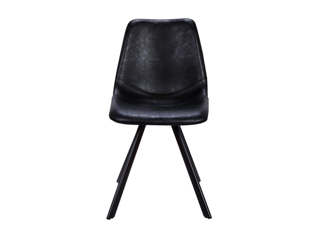STUHL - 44 cm x 59.5 cm - Kunstleder - Schwarz - LUBINE - Schwarz, Leder (44/83.5/59.5cm) - Vente-Unique
