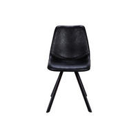 STUHL - 44 cm x 59.5 cm - Kunstleder - Schwarz - LUBINE - Schwarz, Leder (44/83.5/59.5cm) - Vente-Unique
