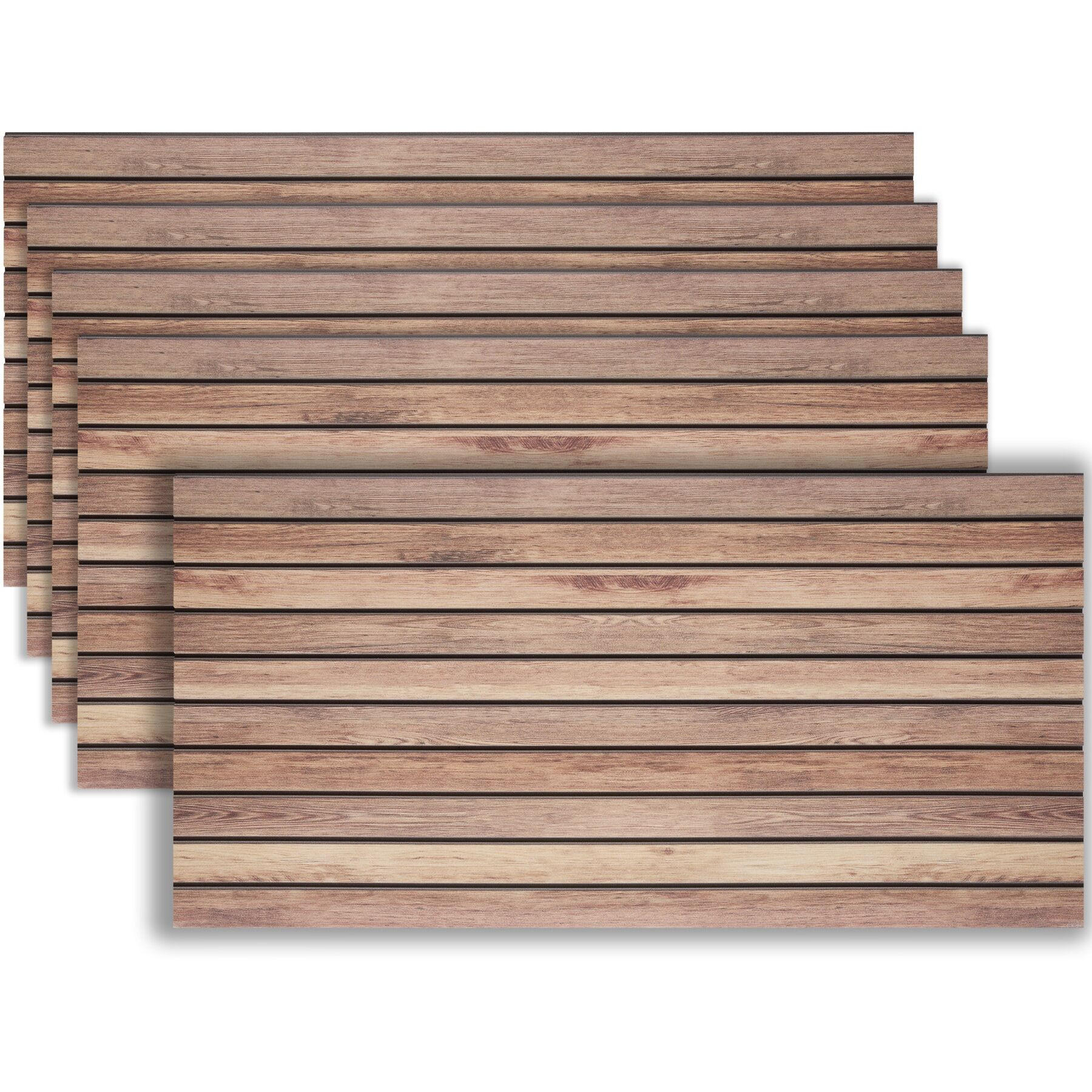 tectake 3D-Wandpaneele Natur 50x2x100 cm