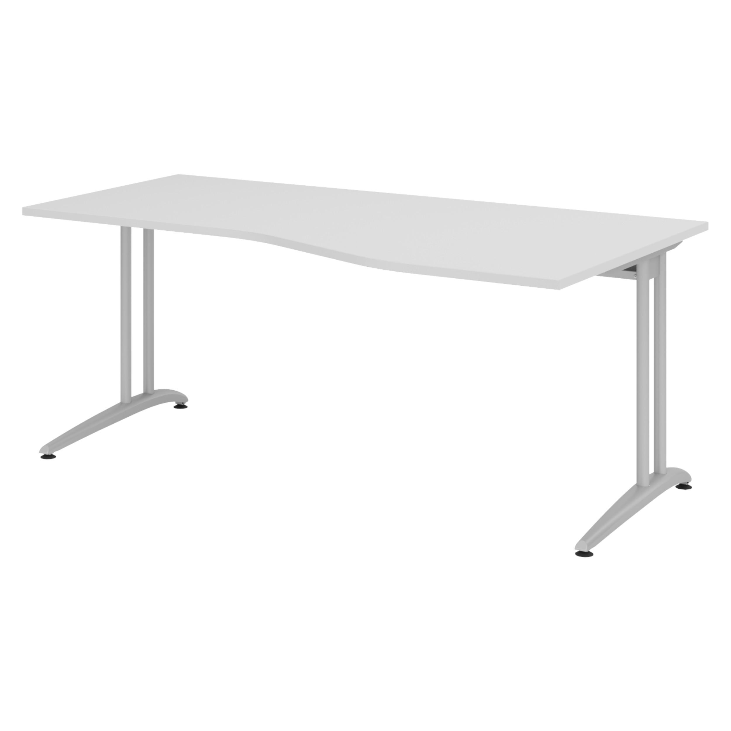 SCHREIBTISCH Serie-B 100/180/72 cm in Grau - Grau, Holzwerkstoff (100/180/72cm) - bümö