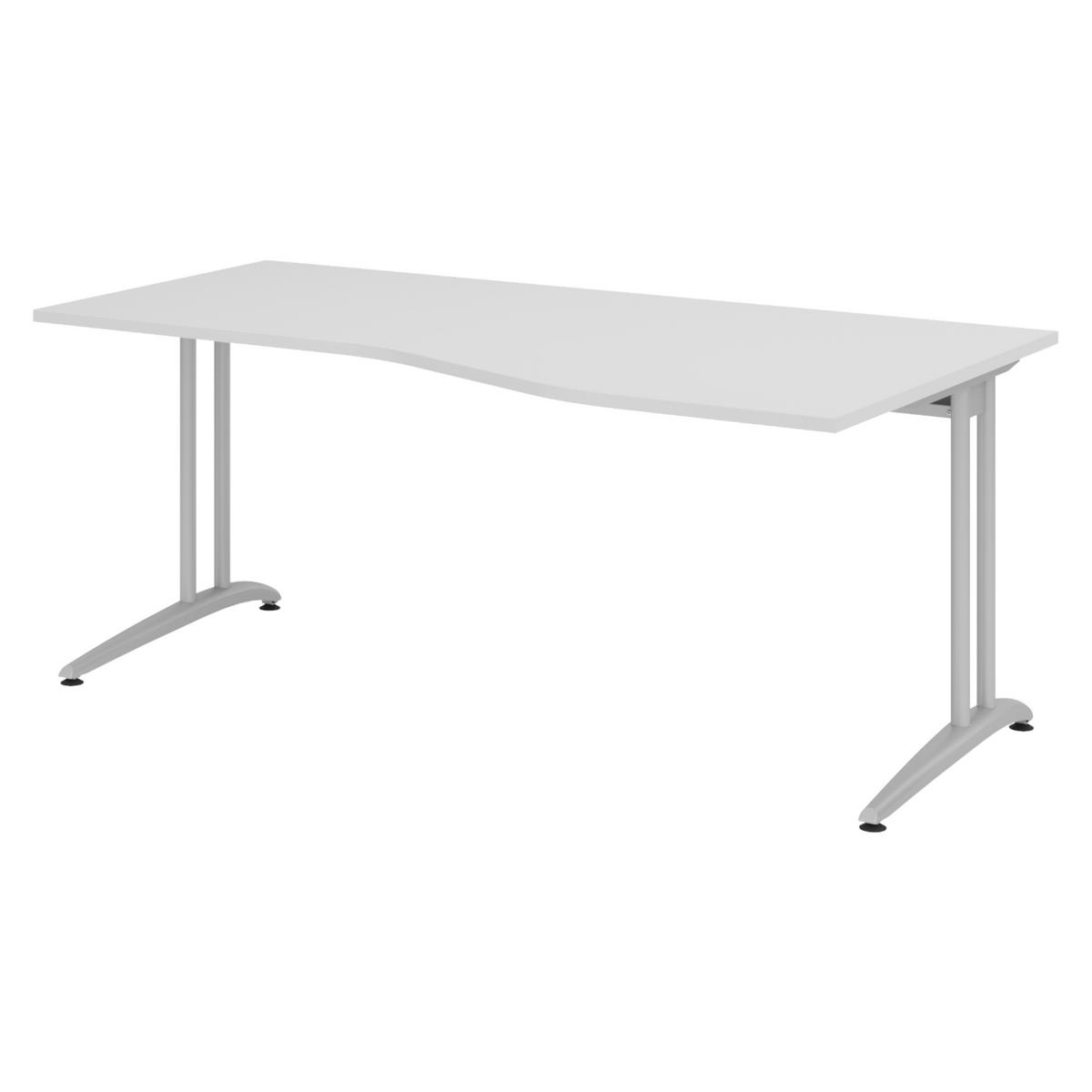 SCHREIBTISCH Serie-B 100/180/72 cm in Grau - Grau, Holzwerkstoff (100/180/72cm) - bümö