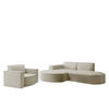 SOFASET Palma Ecksofa Sessel Ascot - Champagner, Holzwerkstoff/Textil (236/78/165cm) - Fun Möbel
