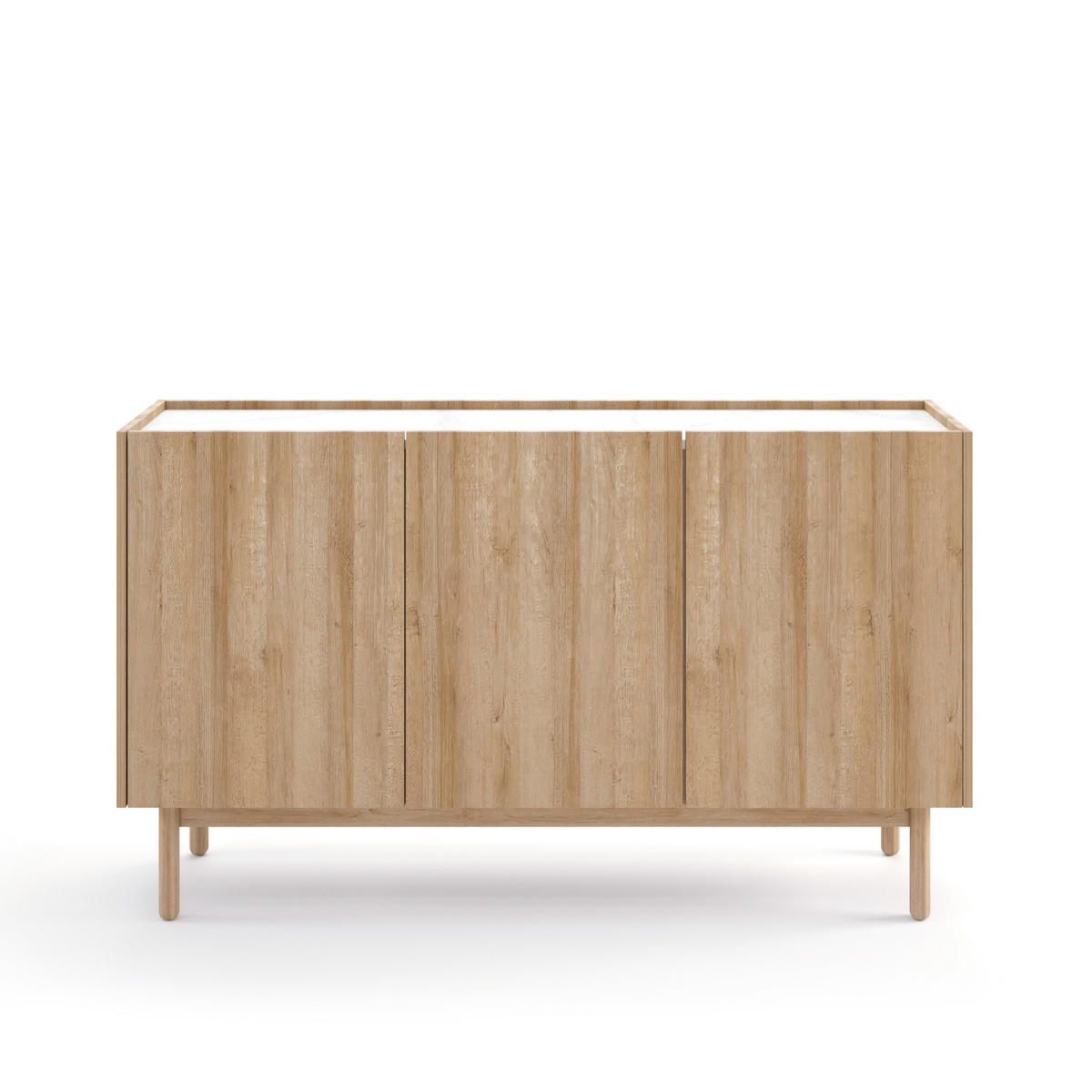 SIDEBOARD BOLOGNA 144/83/37 cm mit 3 Türen Eichefarben - Eichefarben, Holzwerkstoff (144/83/37cm) - MASSENO
