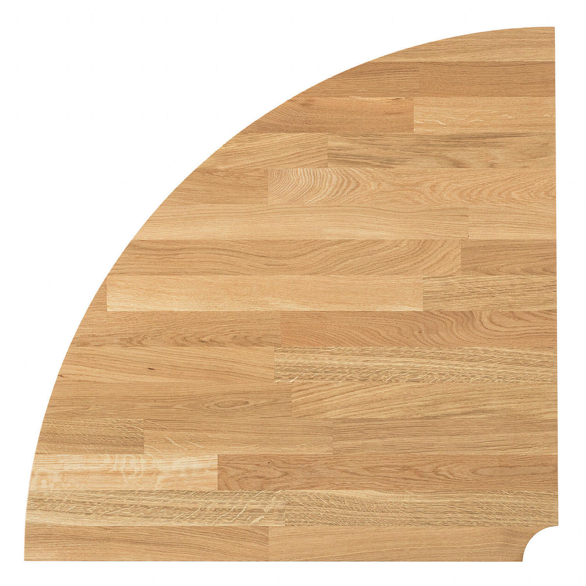 ECKSCHREIBTISCH - Eiche massiv - Eichefarben, Holz (75/75/76cm) - home24