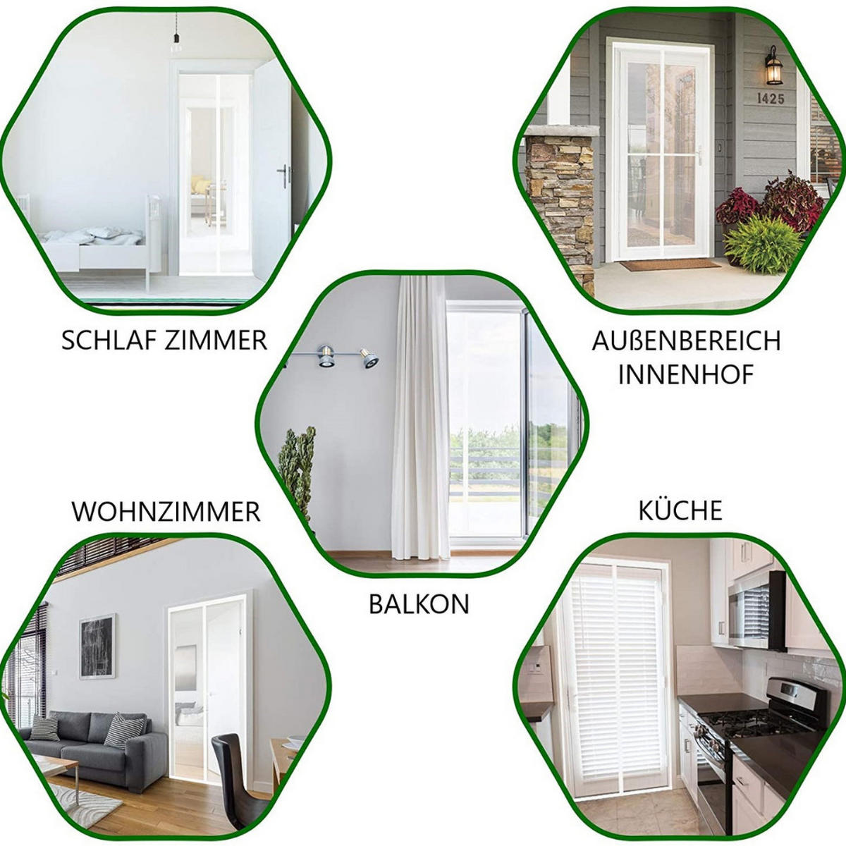 INSEKTENSCHUTZ, Magnetisch, Für Türen, 95x220cm, Fliegengitter, Mückenschutz, Türvorhang, Balkon, Fenster, Sommer, Insektenabwehr, Schutz, Tür, Netz - Weiß, Kunststoff (95/220/220cm) - Resch