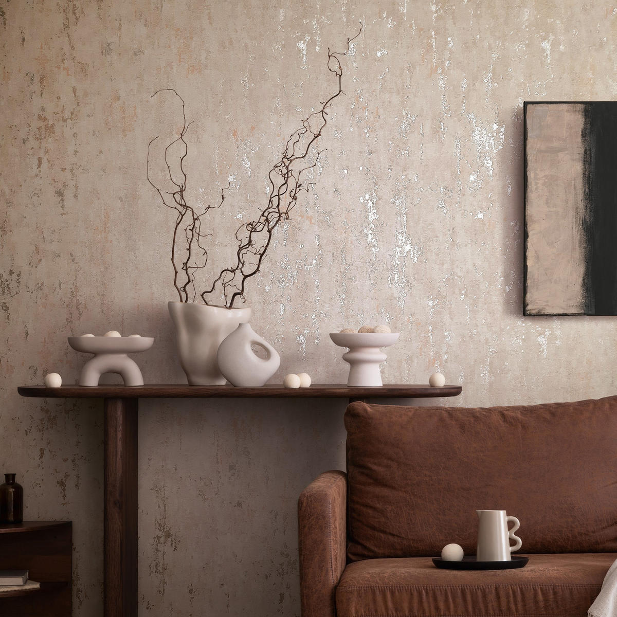 VLIESTAPETE Betonoptik Tapete beige - Beige, Papier (53/1005cm) - marburg