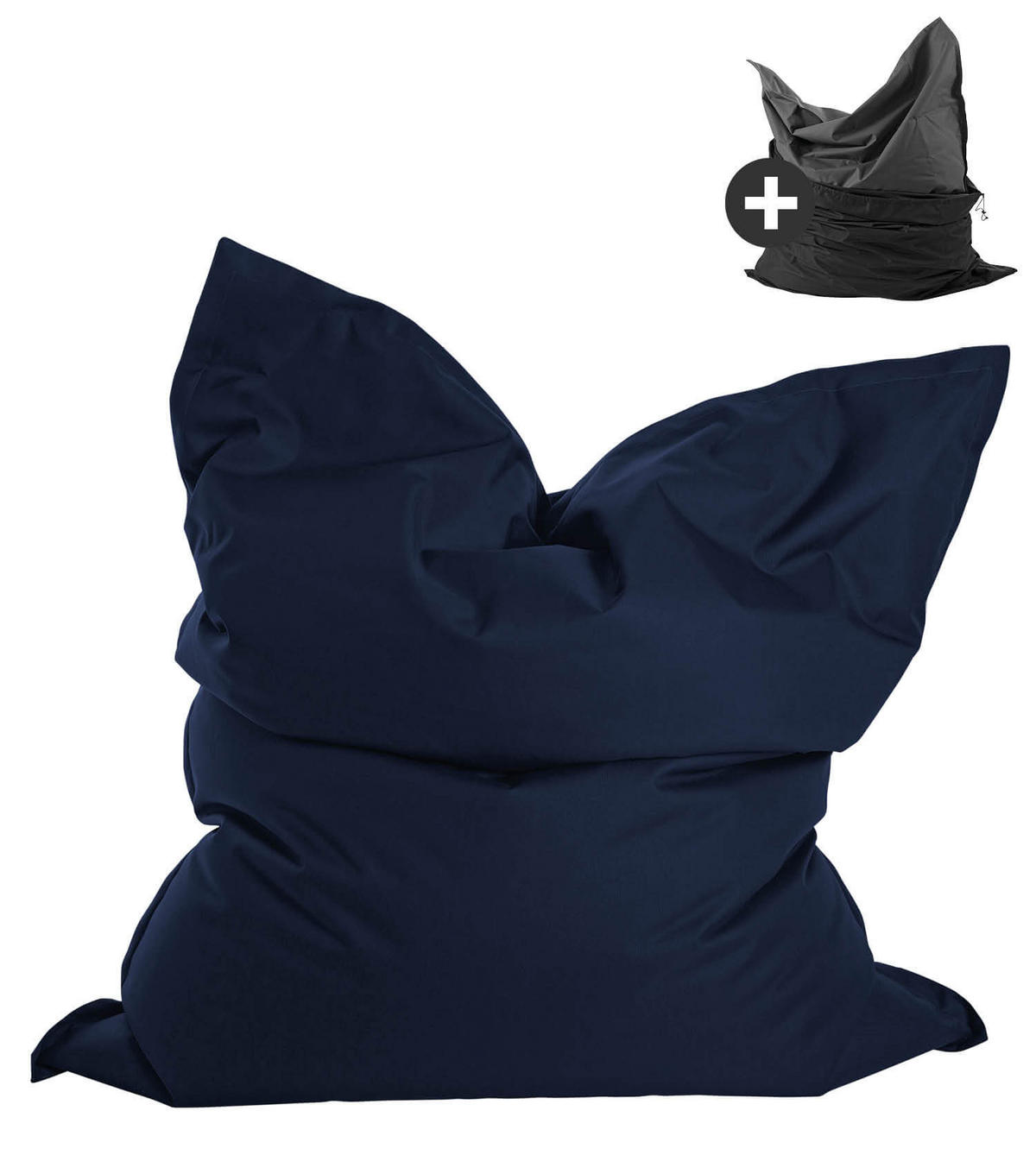 SITZSACK mit Schutzhülle Der Große - Dunkelblau, Textil (125/155/20cm) - Mokebo