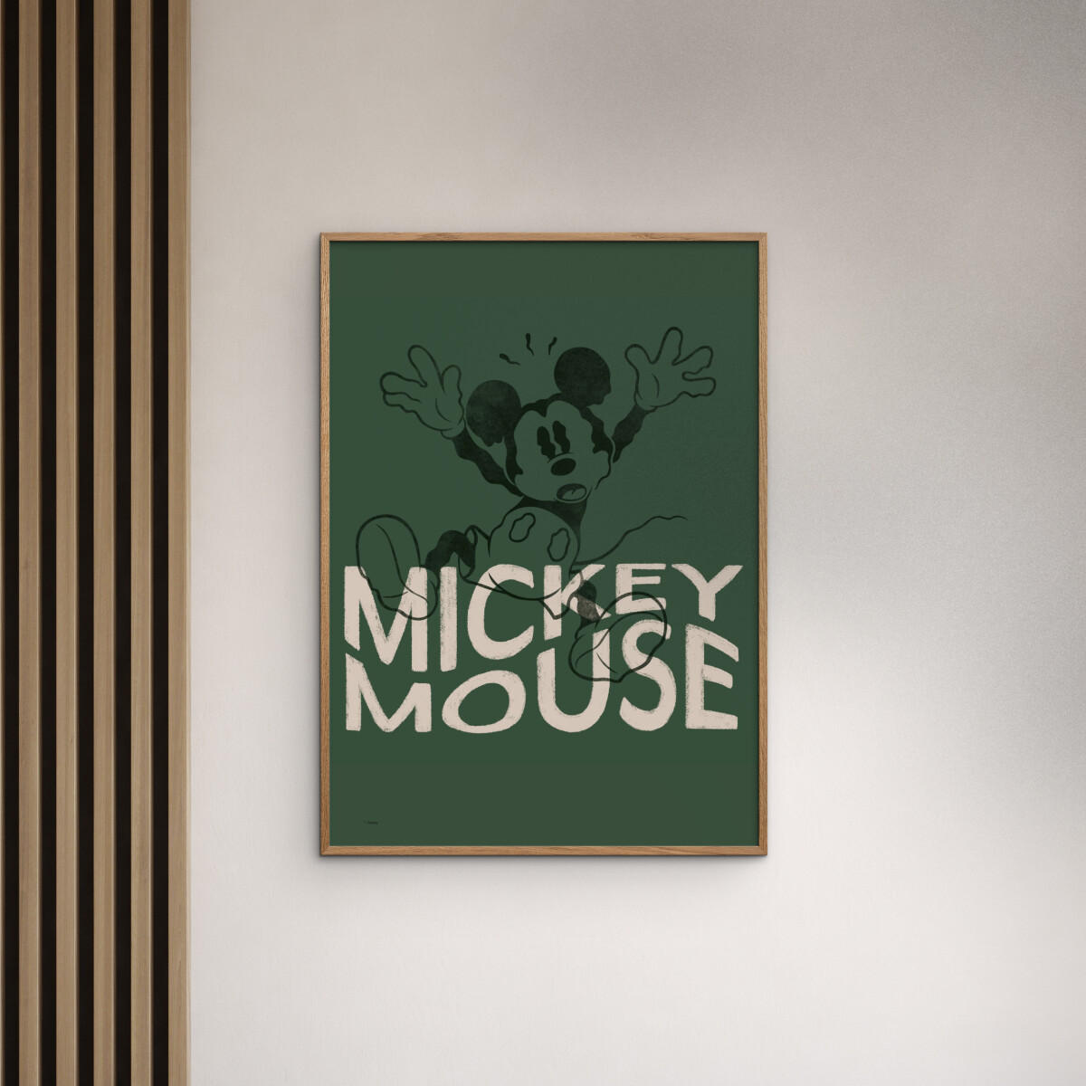POSTER Disney - Mickey Mouse Wavy Green - Grün, Papier (30/40/0.1cm) - Poster&Frame