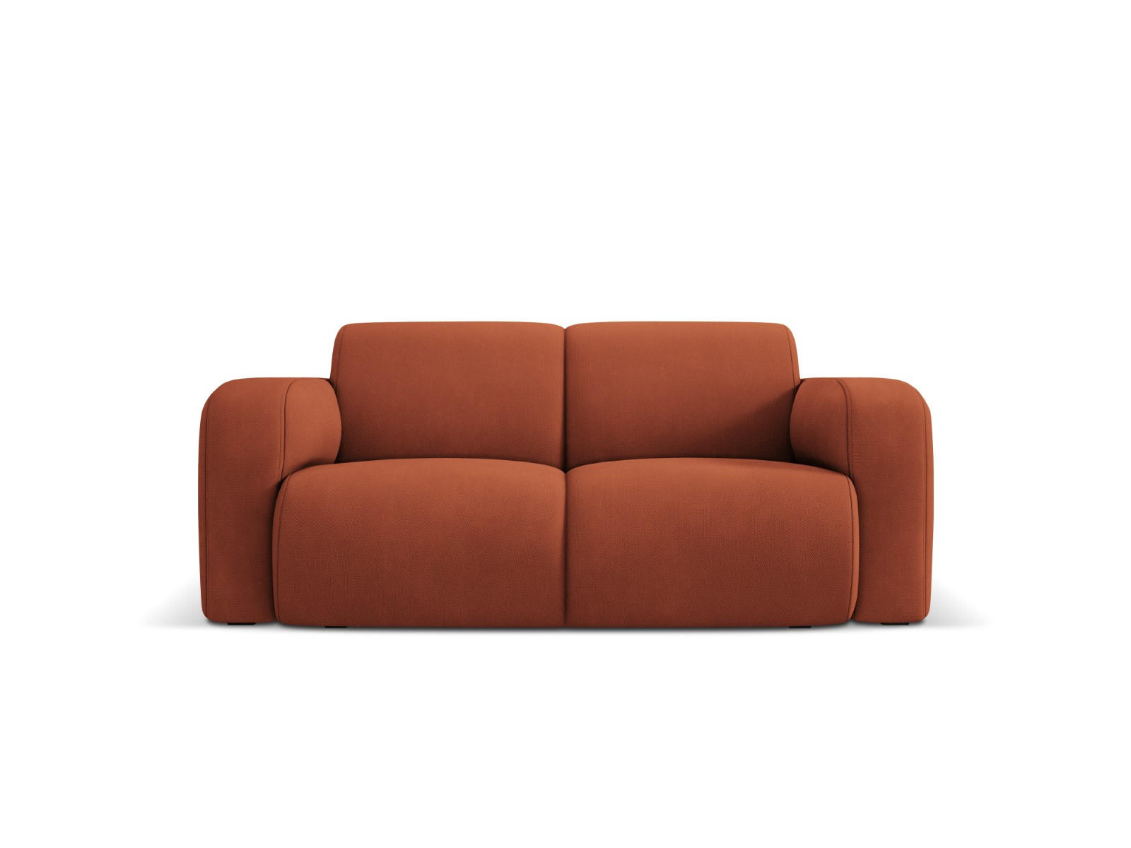 SOFA Molino aus strukturiertem Stoff orange 2 Sitzplätze - Orange, Textil (95/72/170cm) - Micadoni