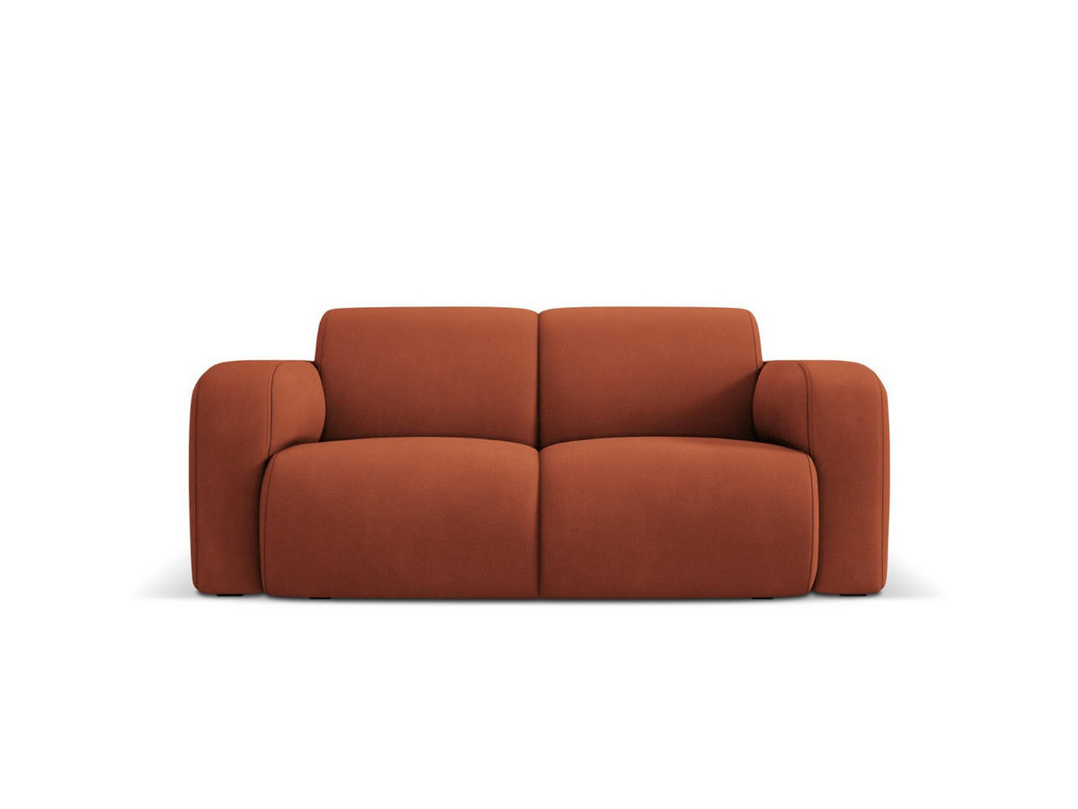 SOFA Molino aus strukturiertem Stoff orange 2 Sitzplätze - Orange, Textil (95/72/170cm) - Micadoni