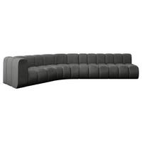 ECKSOFA modulares Sofa Karex-L2 - 399x194x70 cm Dunkelgrau - Dunkelgrau, Holzwerkstoff/Textil (399/194cm) - ALTDECOR