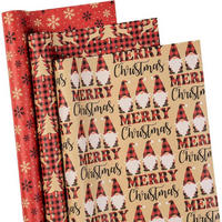 GESCHENKPAPIER 3 Rollen Set Weihnachtsmotiv 43,2 cm x 3 m - Multicolor, Papier (4/44/10cm)