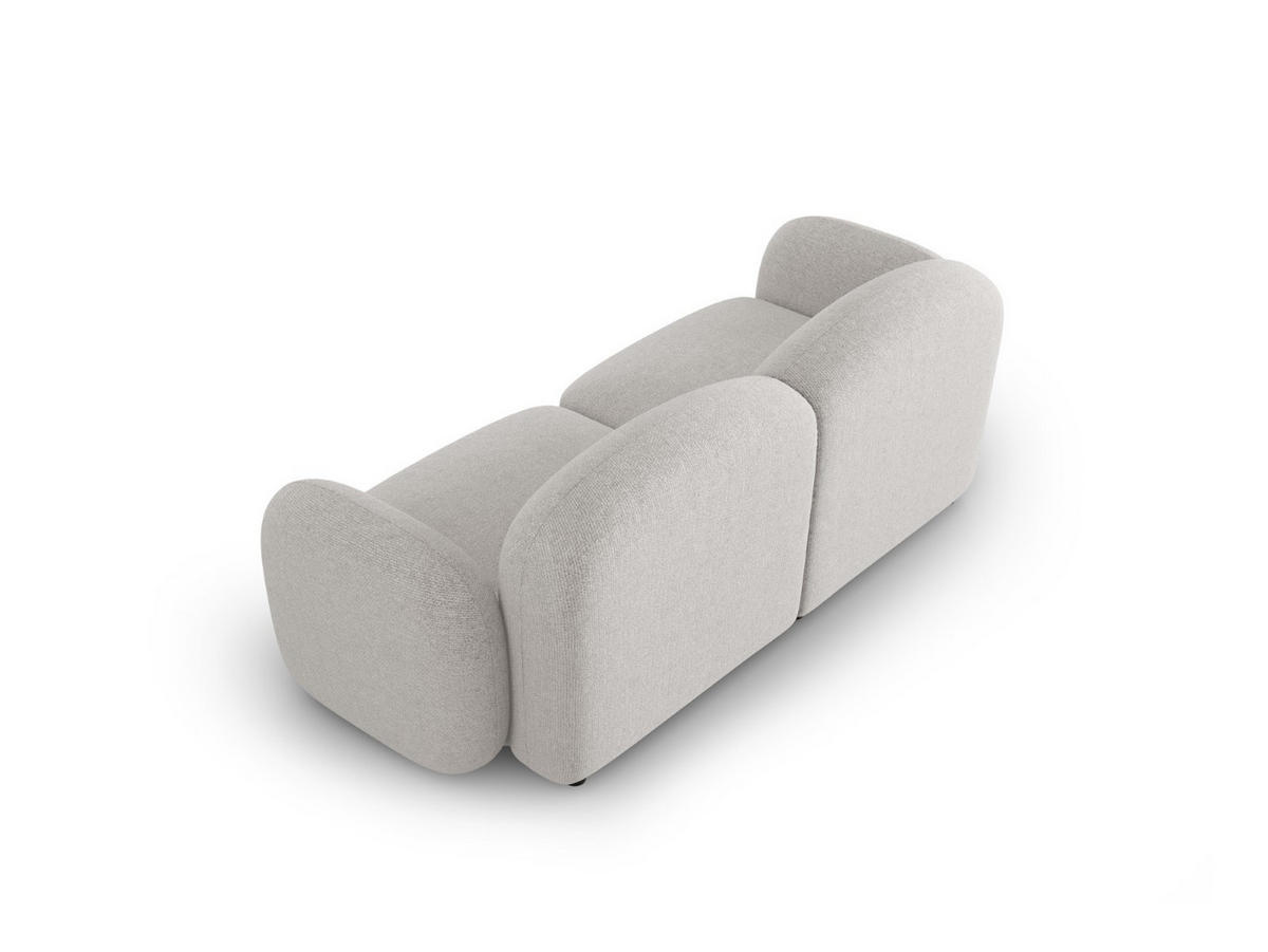 SOFA Blair aus Chenille-Stoff silber meliert 2 Sitzplätze - Silberfarben, Textil (87/80/194cm) - Micadoni