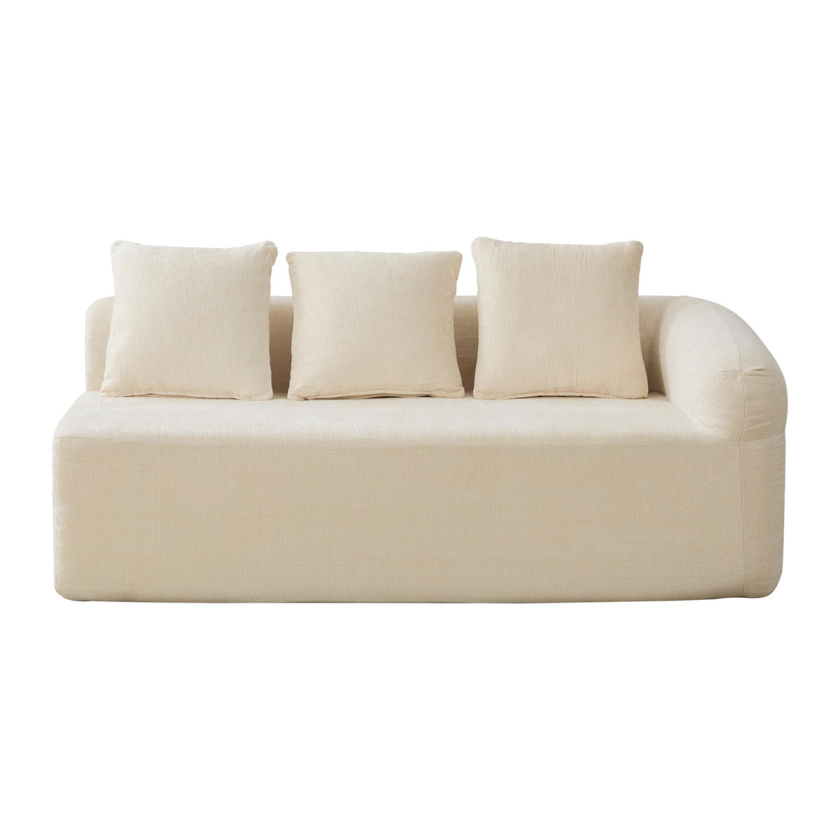 SOFAELEMENT DE-35127 rechte mit Chenille-Bezug Beige - Beige, Textil (99/80.5/171.5cm) - ComfortXL