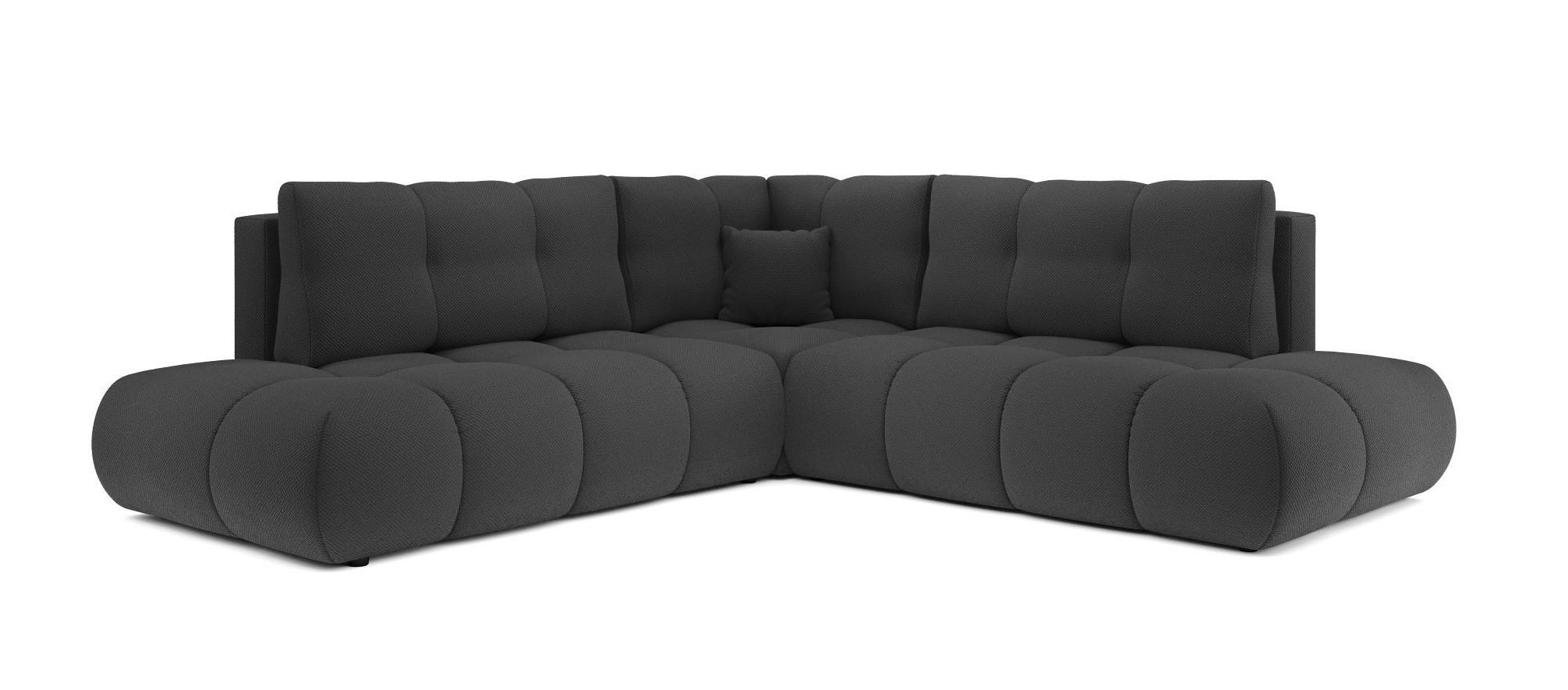 ECKSOFA Grafit SOHI Curio 97 Ausziehbar Mit Schlaffunktion - Graphitfarben, Textil (266.5/266.5cm) - Sepro Meble