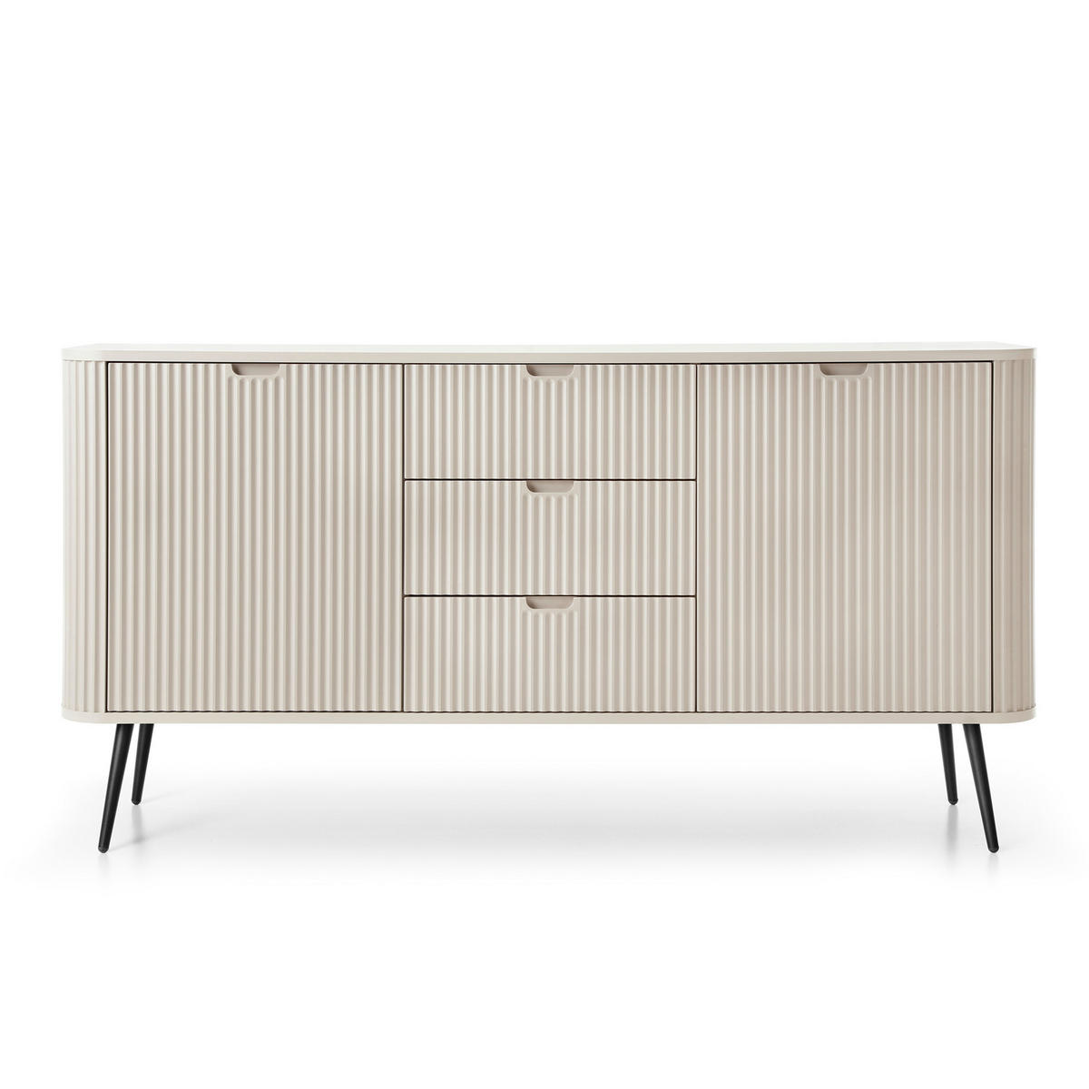SIDEBOARD MORDEN KOM2 Abgerundeter Korpus Kaschmir Kaschmir - Kaschmir, Holzwerkstoff/Kunststoff (168/87/39cm) - Komodee