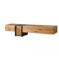 LOWBOARD Wildeiche 250x52x52 natur geölt/lackiert KITZBÜHEL #113 - Braun, Holzwerkstoff (250/52/52cm) - Massivmoebel24