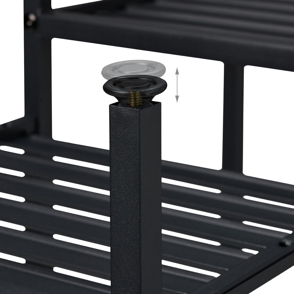 BLUMENREGAL - Schwarz, Metall (55/81/28.5cm) - Relaxdays