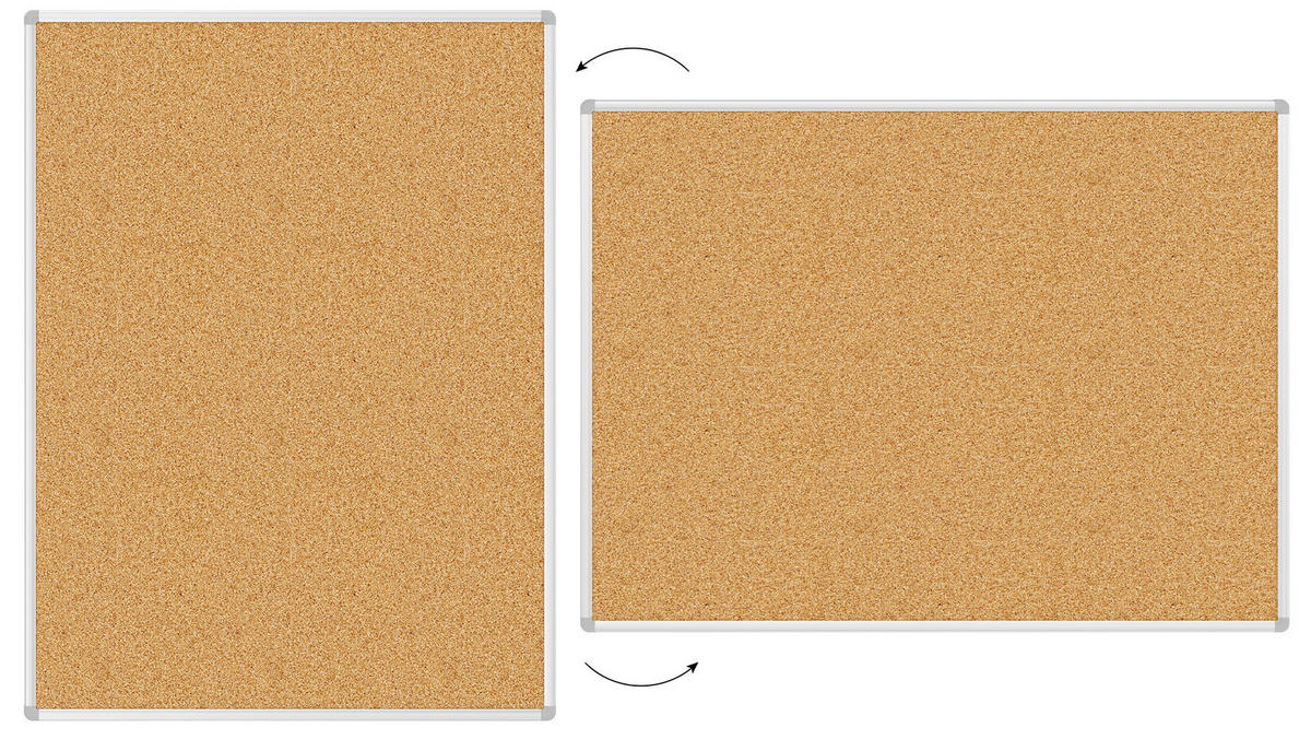 PINNWAND mit Alurahmen 120x90cm - Multicolor, Holz (120/90/1.6cm) - ALLboards