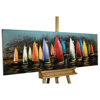 METALLBILD Bunt 144/44 cm - Multicolor, Metall (7.6/44cm) - KUNSTLOFT