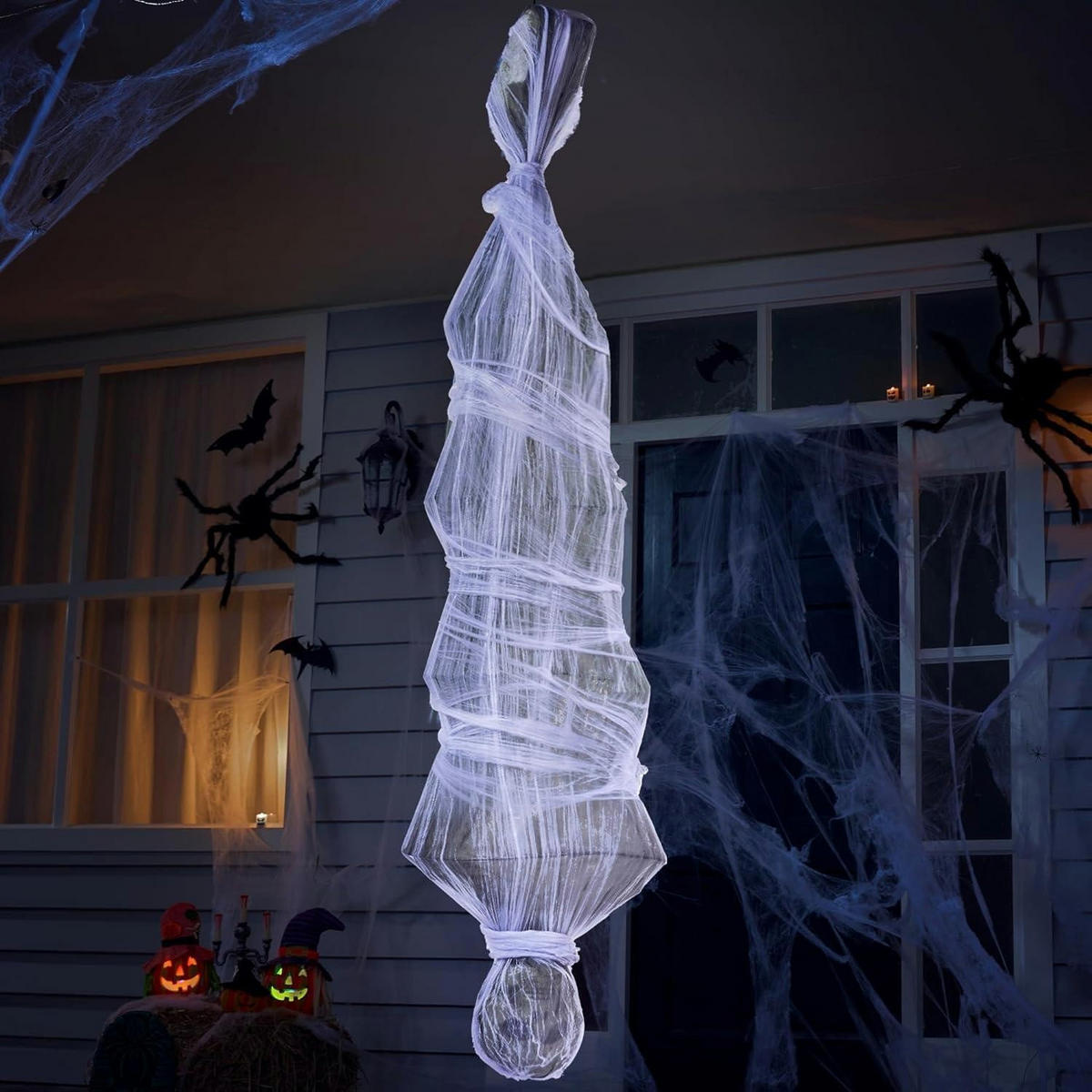 HÄNGENDE Leiche Halloween 180 cm - Weiß, Kunststoff (19.6/18.4/36.8cm)