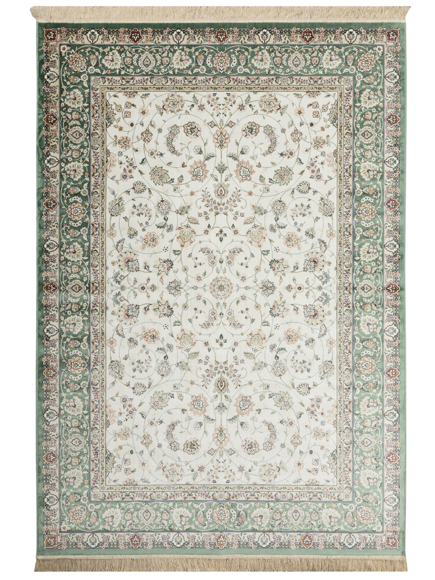 ORIENTTEPPICH 67/210 cm Riad Tabriz - Grün, Textil (67/210cm) - Steffensmeier