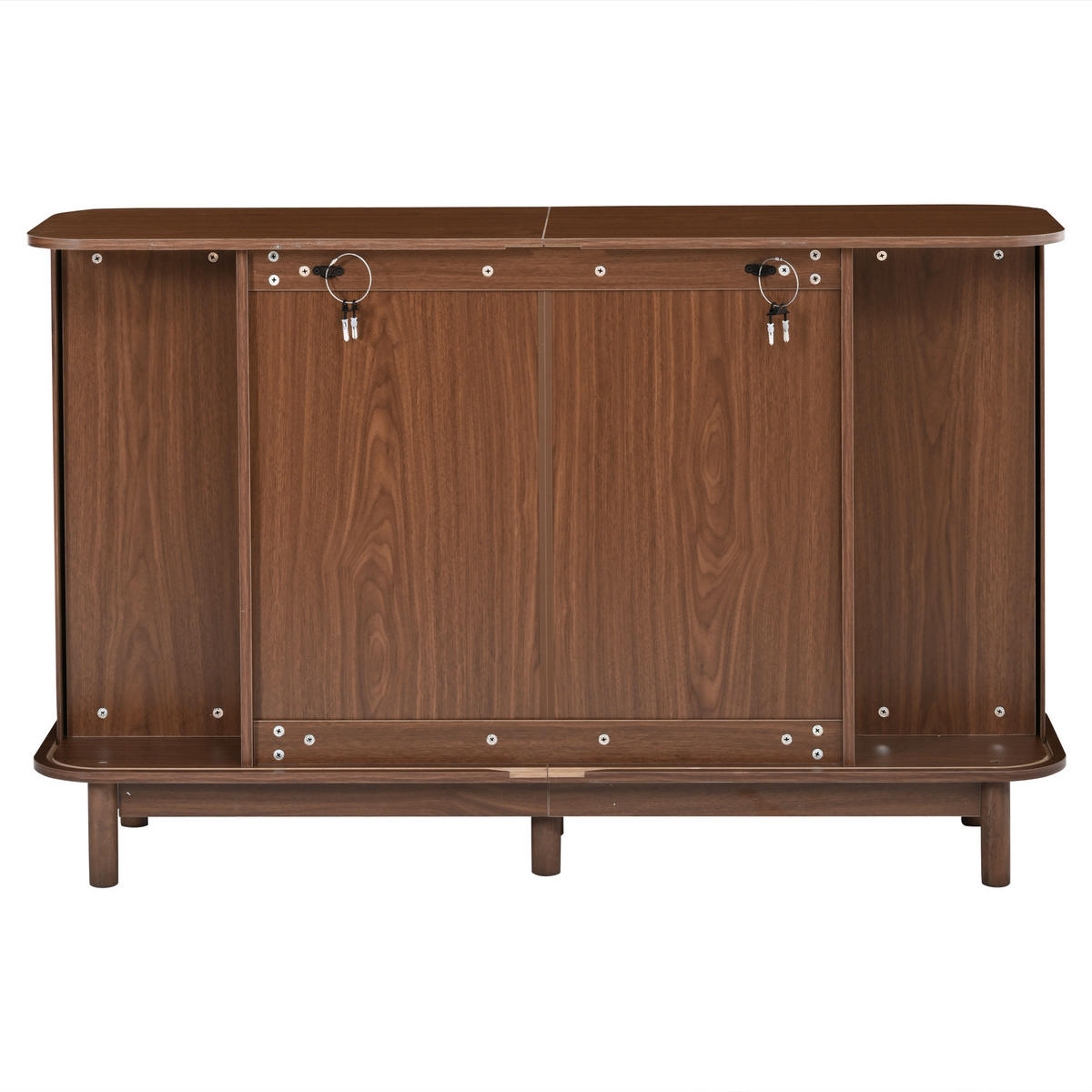 SIDEBOARD 140cm mit geschwungenen Kanten & 2 Türen - Walnussfarben, Holzwerkstoff (140/88/40cm) - Urban Meuble