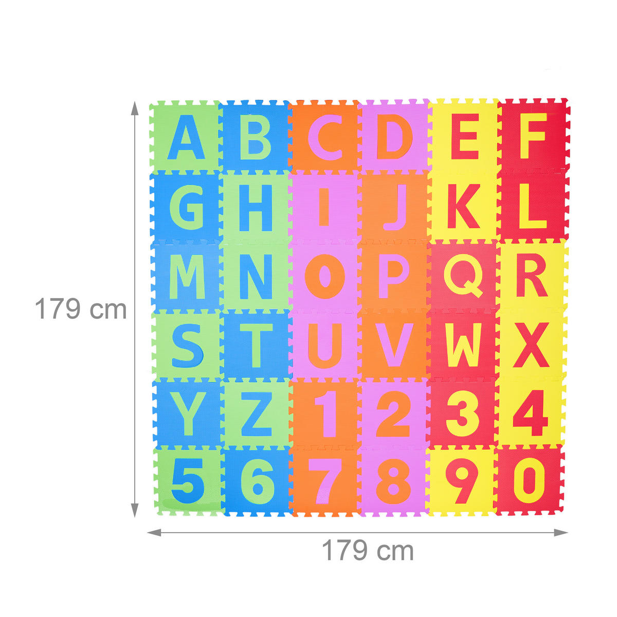 SPIELMATTE Puzzle - Multicolor, Kunststoff (31.5/31.5cm) - Relaxdays