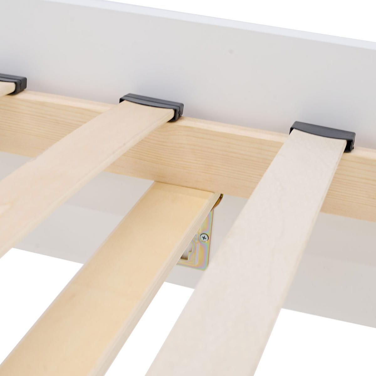 HOLZBETT Seniorenbett 90/200 weiß mit Lattenrost - Weiß, Holz (90/200cm) - Homestyle4u