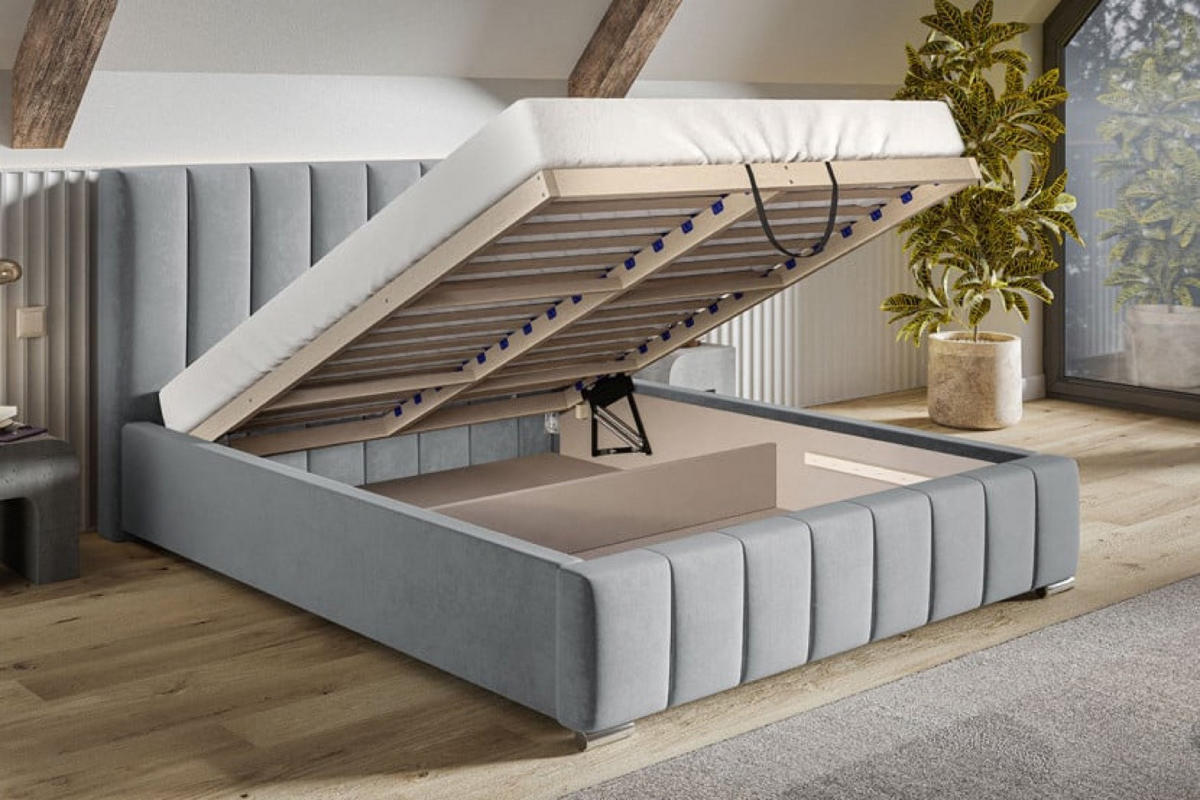 BETT Dunkelbeige BEN 10 160x200 cm - Eichefarben/Beige, Textil (160/200cm) - Sepro Meble