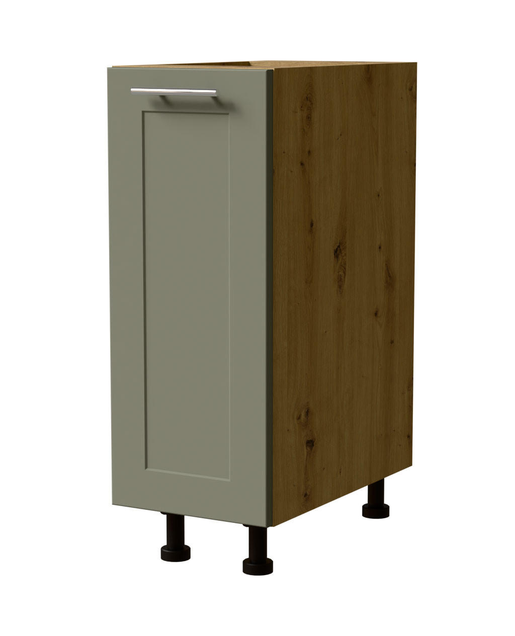 Feldmann-Wohnen Küchenunterschrank Grün, Eiche Artisan 30x82x50 cm