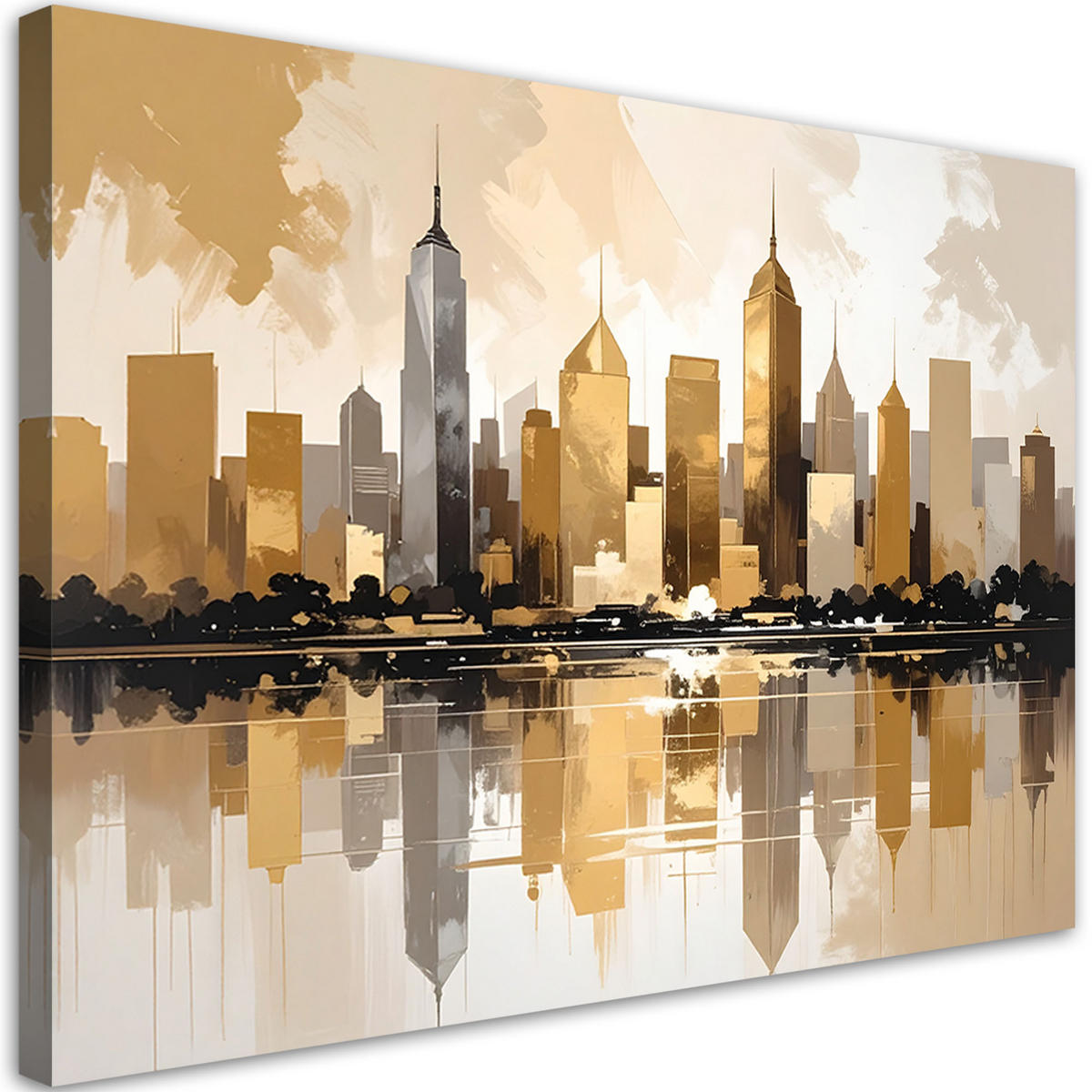 LEINWANDBILD Städte & Architektur 60x40cm - Beige, Textil (60/40cm) - Feeby