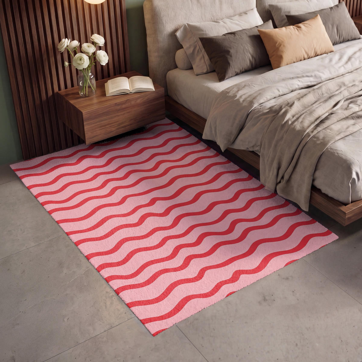 TEPPICH - Verspielt - Muster - Rot - 140x200 cm - Rot, Kunststoff/Textil (140/0.4cm) - OnlyWow