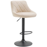 BARHOCKER Lazio 83-104x46x49 cm Creme - Creme, Leder (46/83/49cm) - furnicato