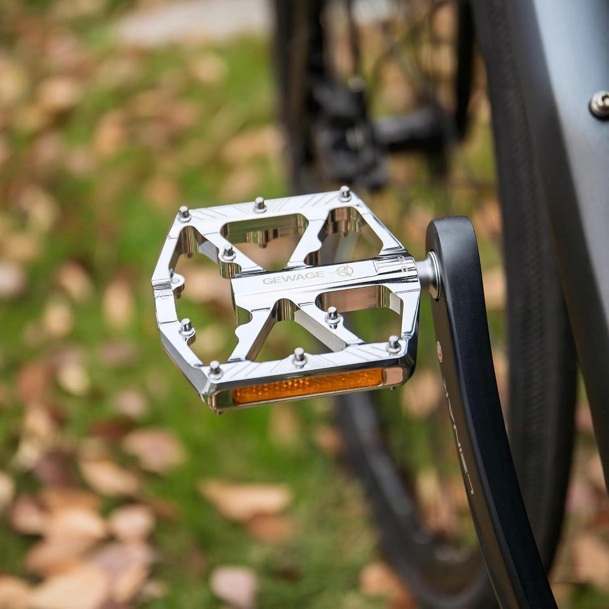 FAHRRADPEDALE mit Reflektoren Aluminium Silber - Silberfarben, Metall (10.1/1.5/11.8cm)