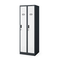 ZWEIFACH-PERSONALSCHRANK KACPER II 180x60x50 cm - Anthrazit/Weiß, Metall (60/180/50cm) - Jan Nowak
