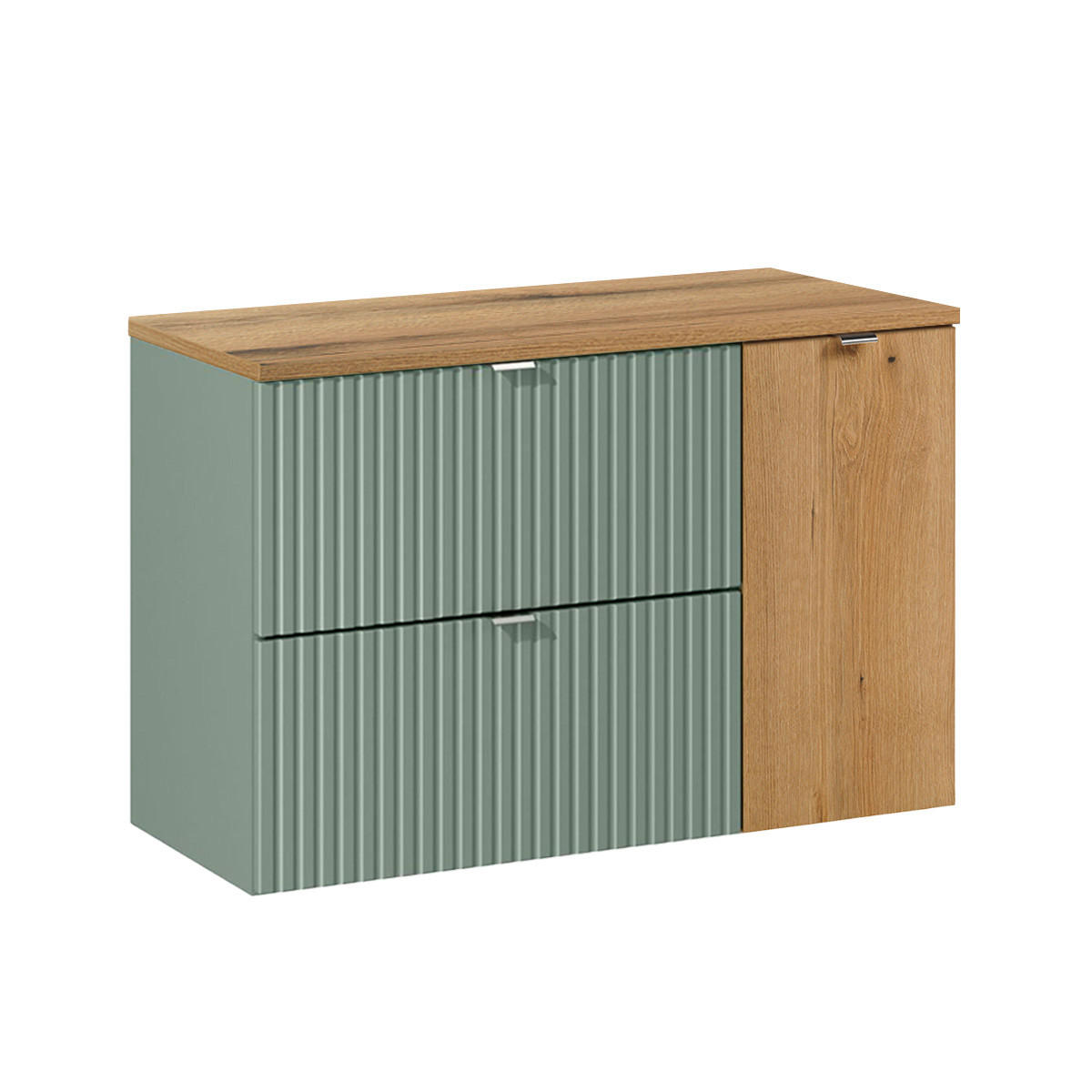 WASCHTISCHUNTERSCHRANK 90.4cm Jade Grün - Grün, Holzwerkstoff (90.4/59.5/40cm) - Petits-meubles