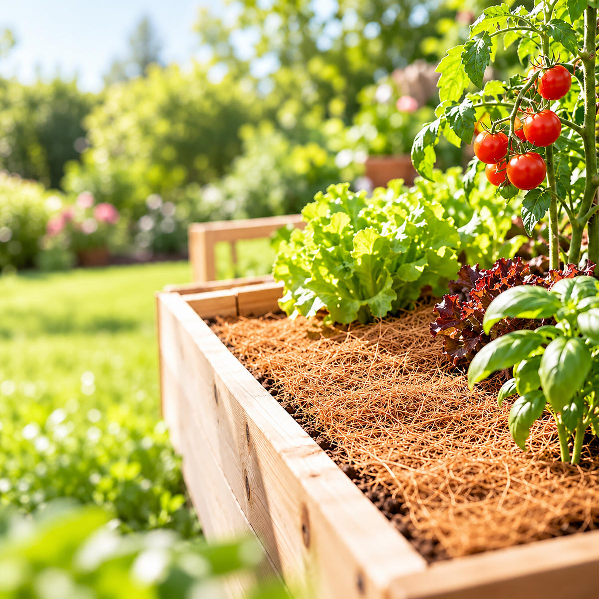 MATTA Natur kokosfiber 25x200 cm - Ljusbrun, Textil (25/0.8/200cm) - Relaxdays