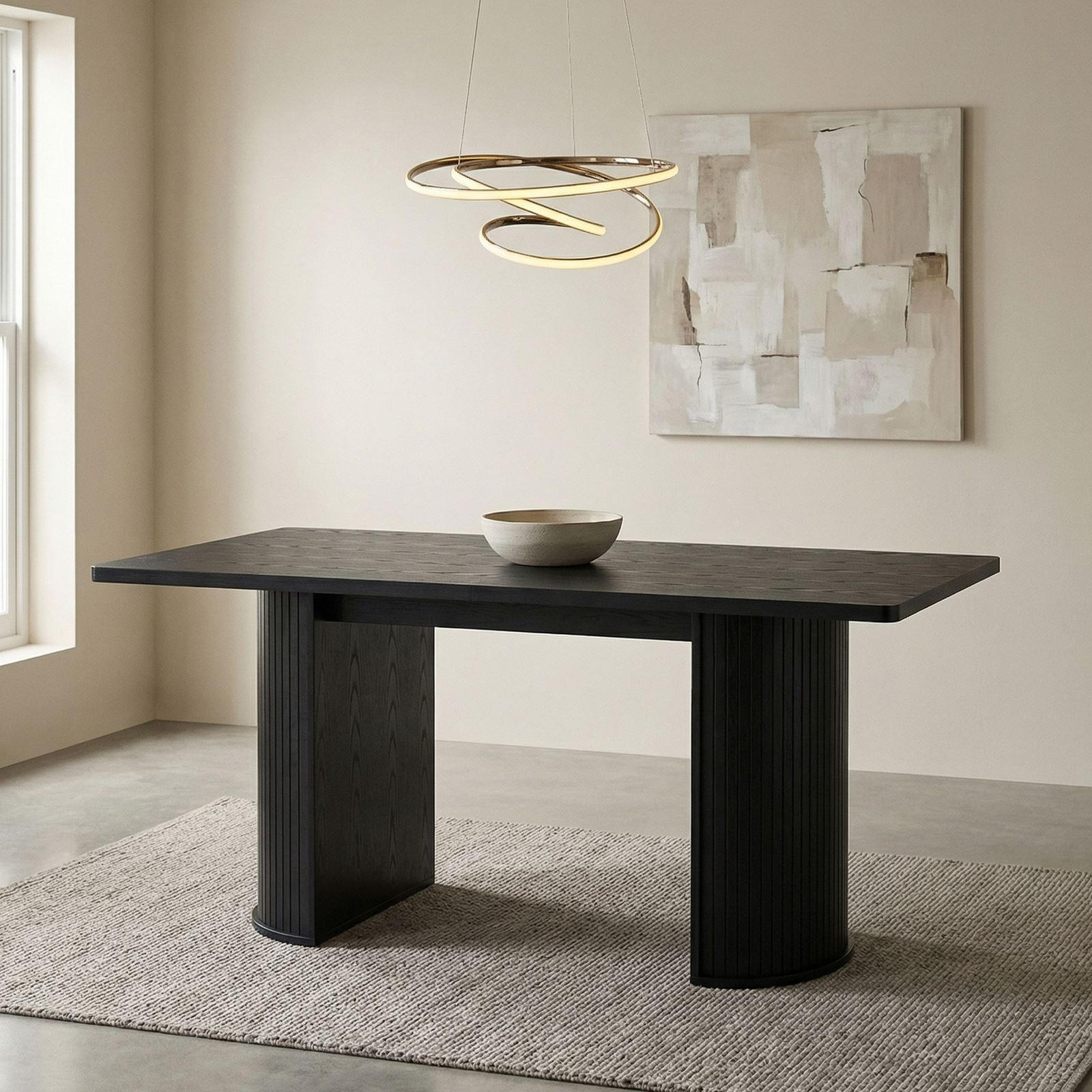 ESSTISCH GUARDA - Schwarz, Holzwerkstoff (75/160/75cm) - IDIMEX