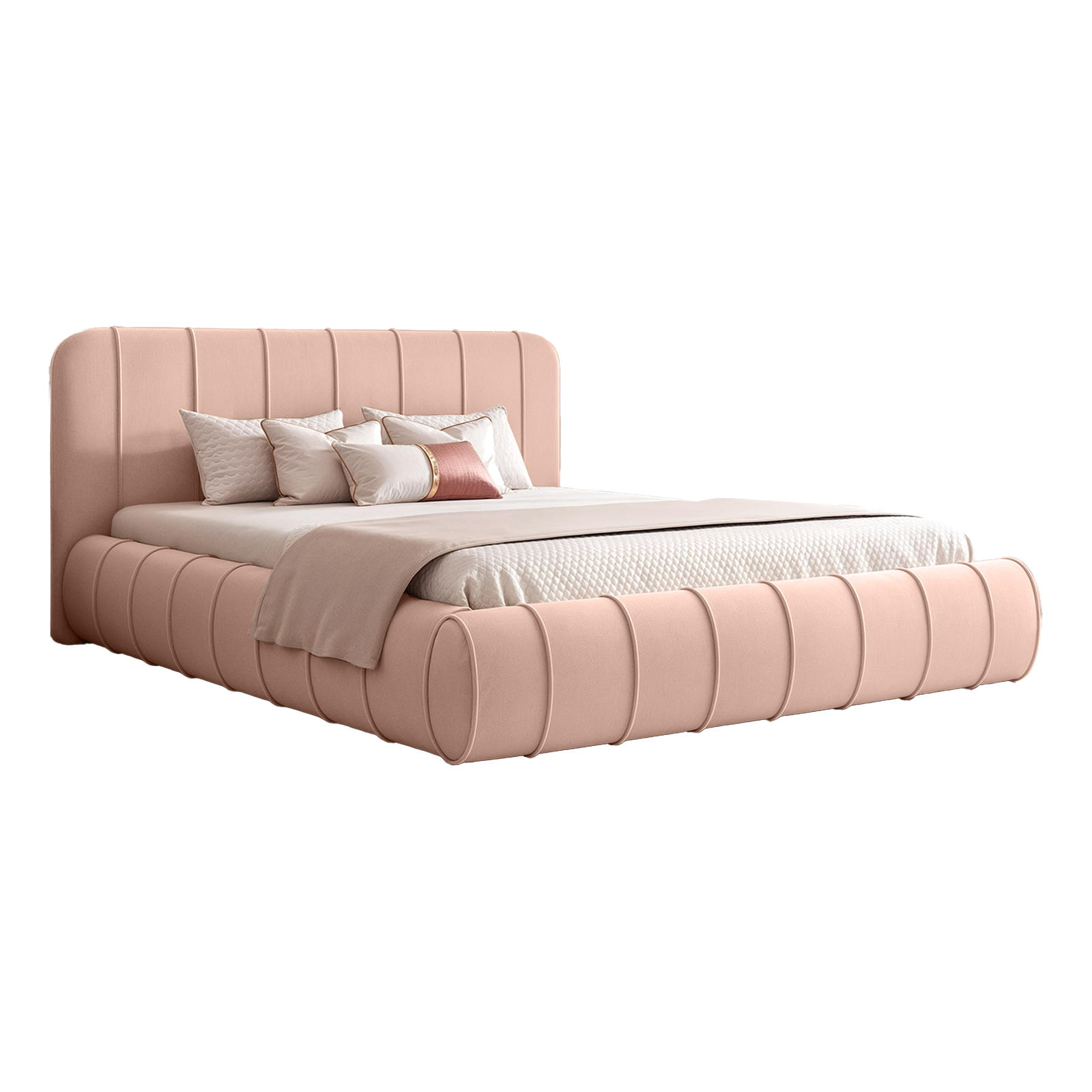 POLSTERBETT TIRO 200x200 cm, Rosa - Pink, Textil (200/200cm) - Fedve