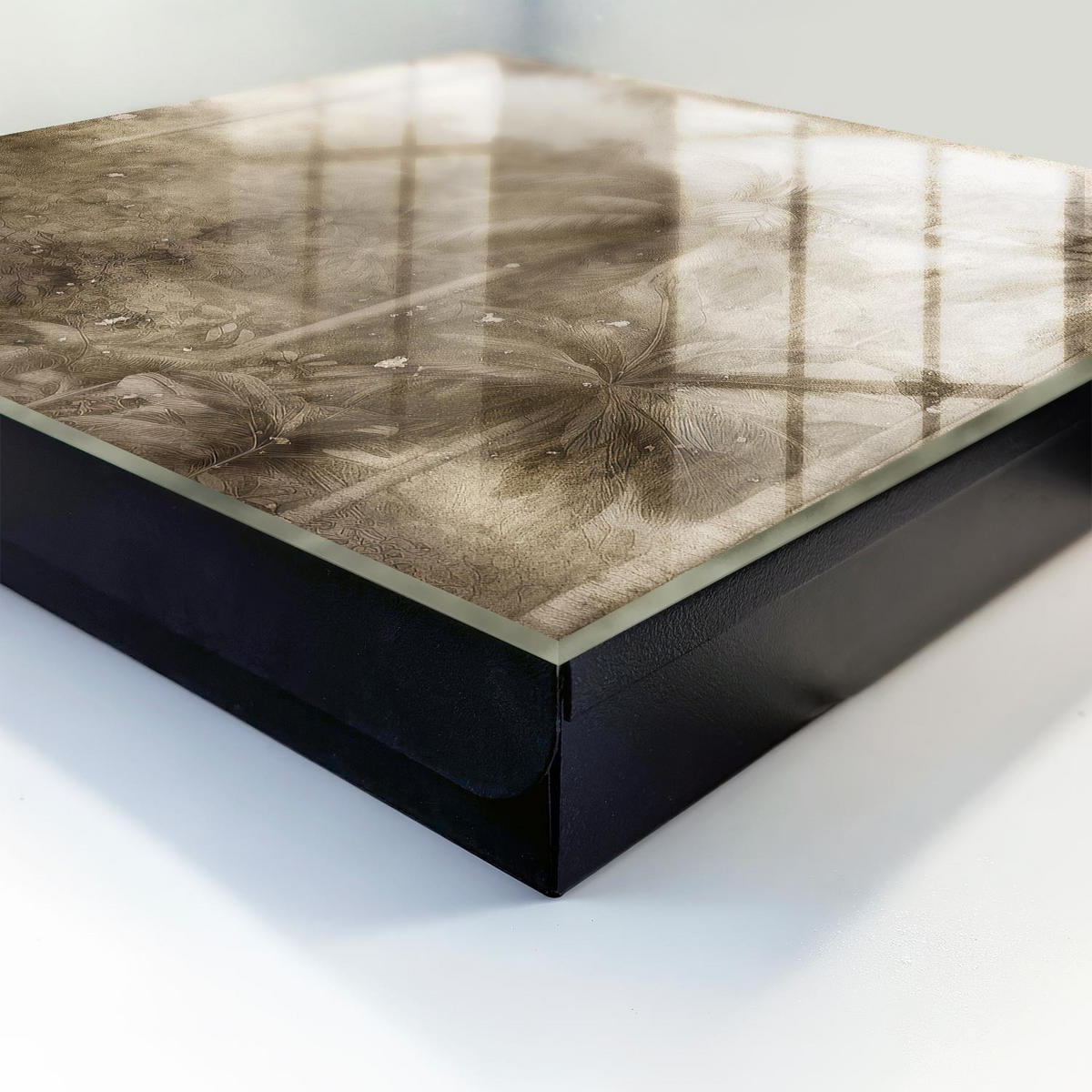 SCHLÜSSELBOX Schwarz 30x30 cm- Türöffnung nach rechts - Dschungelbeige - Beige, Metall (30/30/5cm) - TULUP