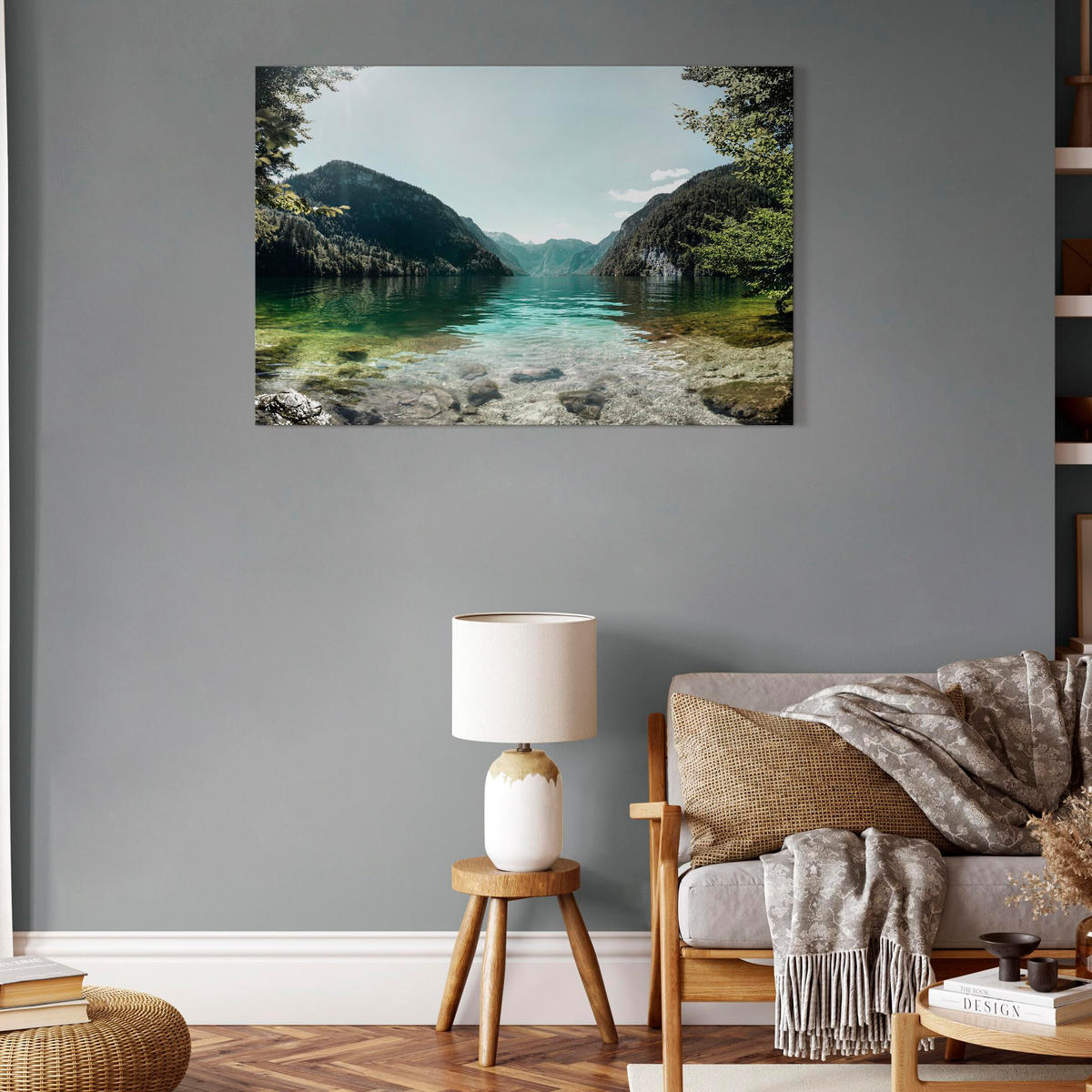 LEINWANDBILD See 120x80 cm - Multicolor, Holz (120/80cm) - LUMASOUL